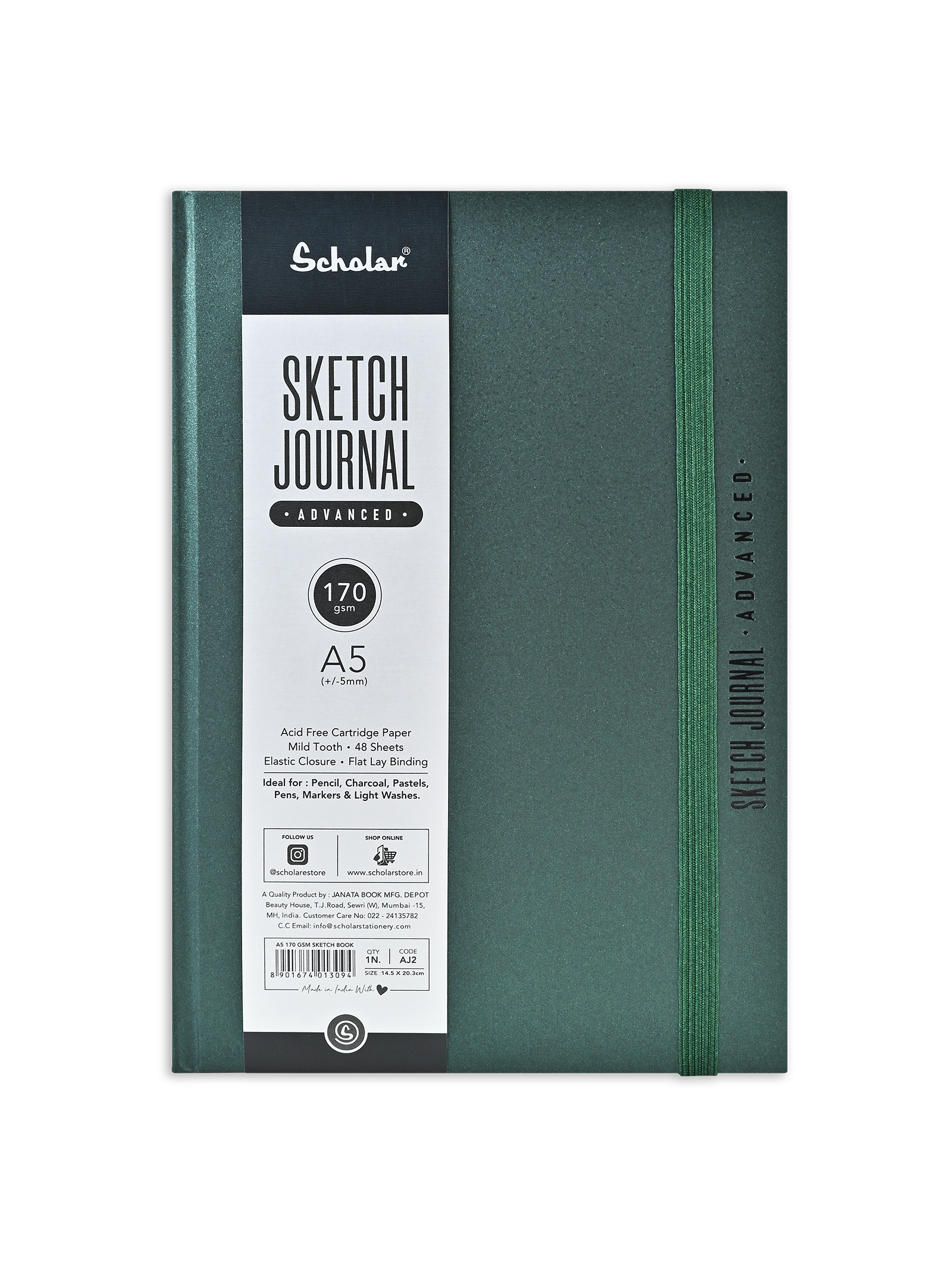 170 Gsm Sketch Journal - Advanced (48 Sheets) (AJ) - Green