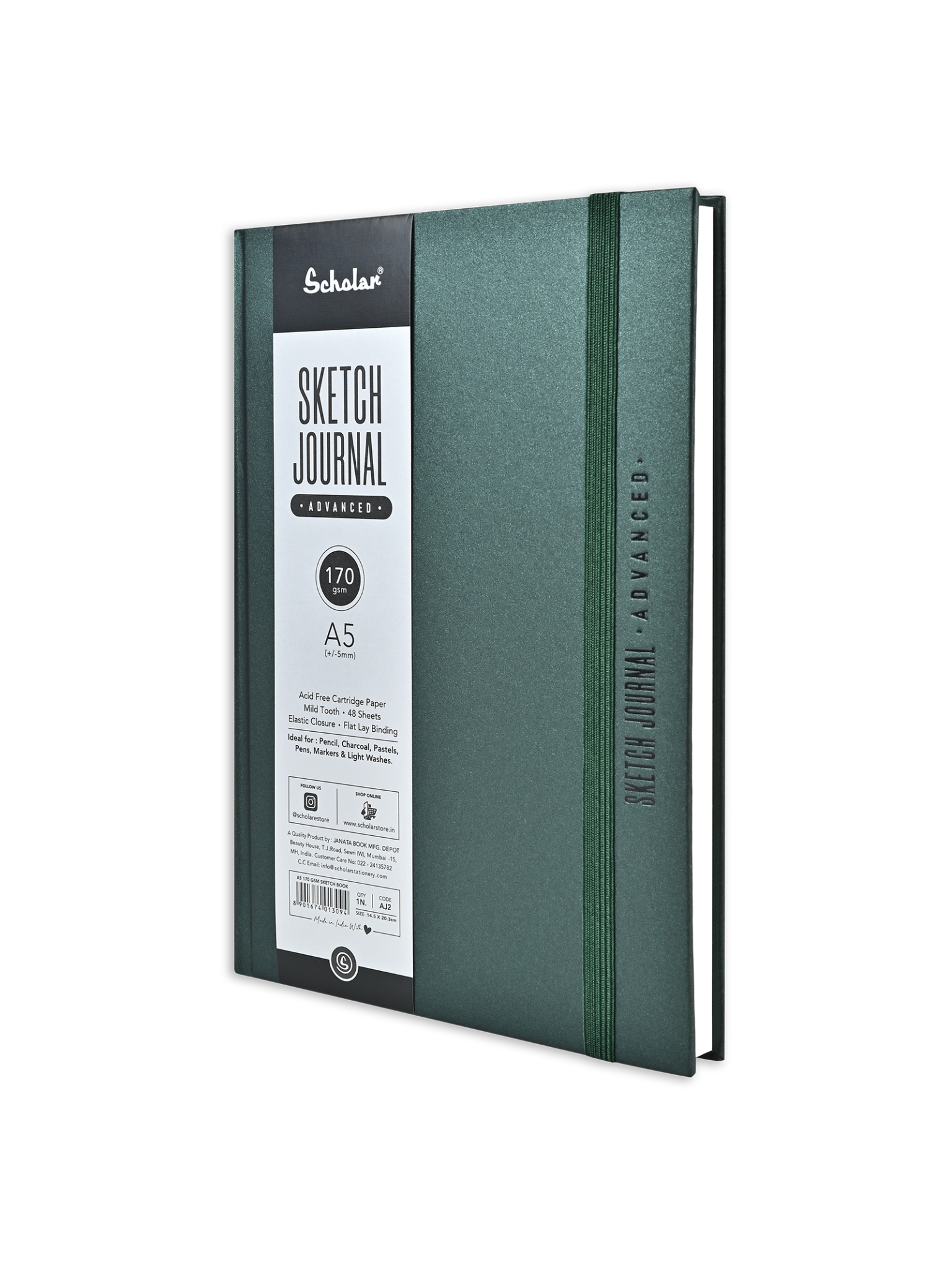 170 Gsm Sketch Journal - Advanced (48 Sheets) (AJ) - Green