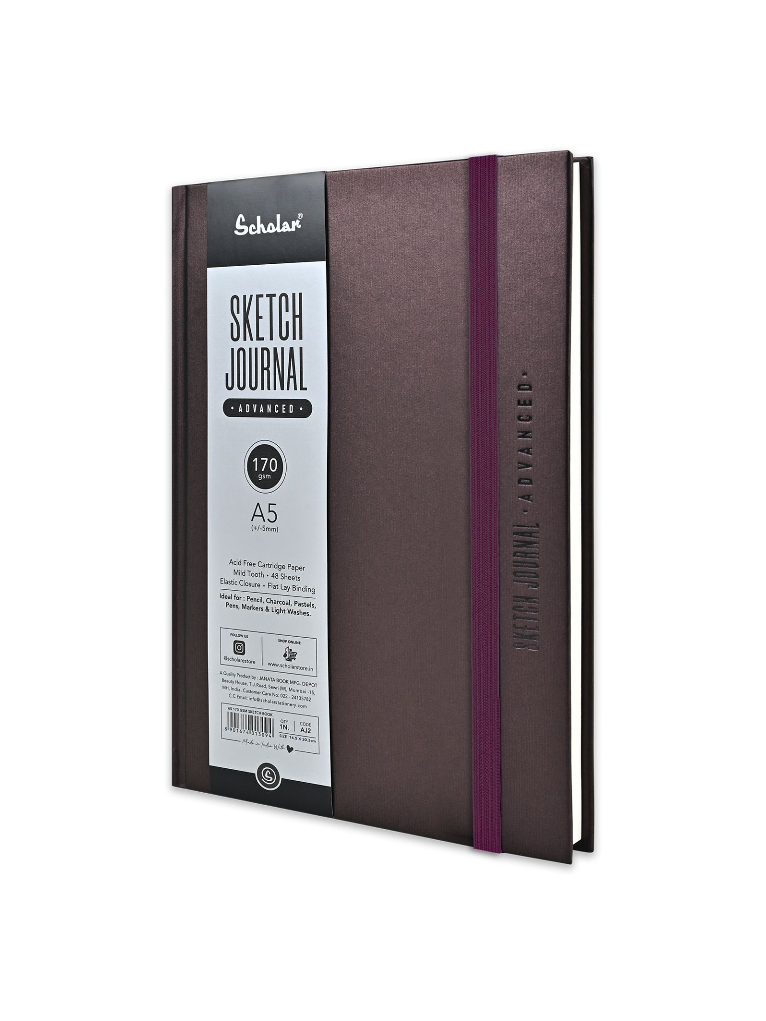 170 Gsm Sketch Journal - Advanced (48 Sheets) (AJ) - Plum