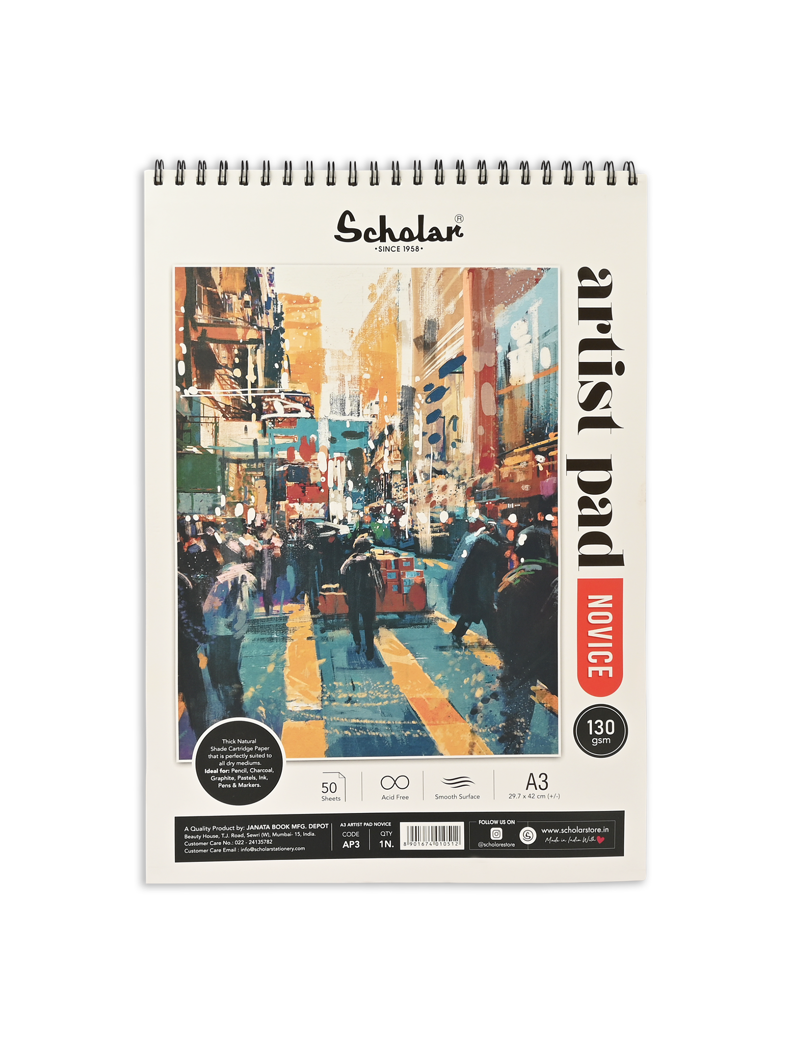 130 Gsm Artist Pad - Novice (25 & 50 Sheets) (AP)