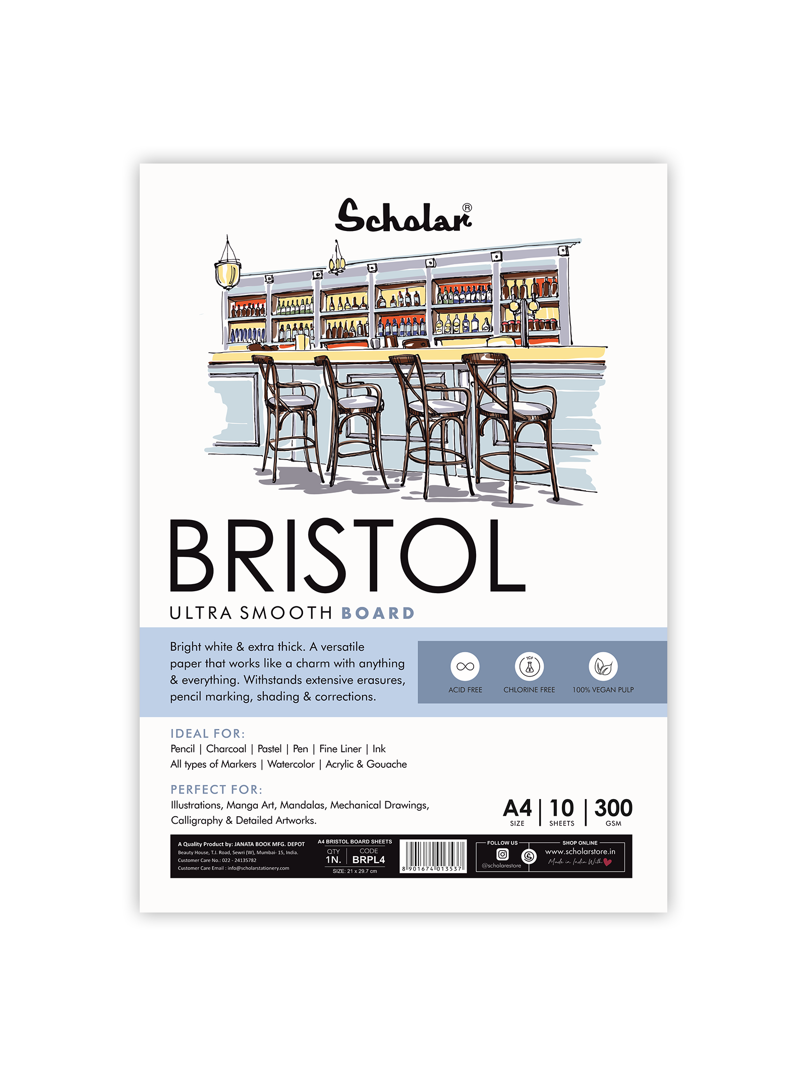 300 Gsm Bristol Paper - Loose Sheets (BRPL)