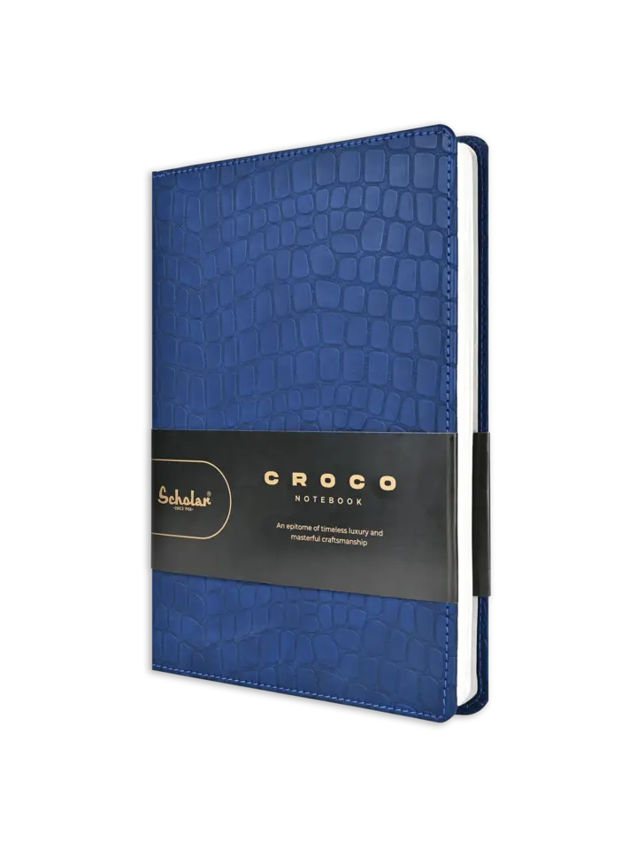 Scholar Notebook - Croco (192 Pages) (CRC2) - Blue