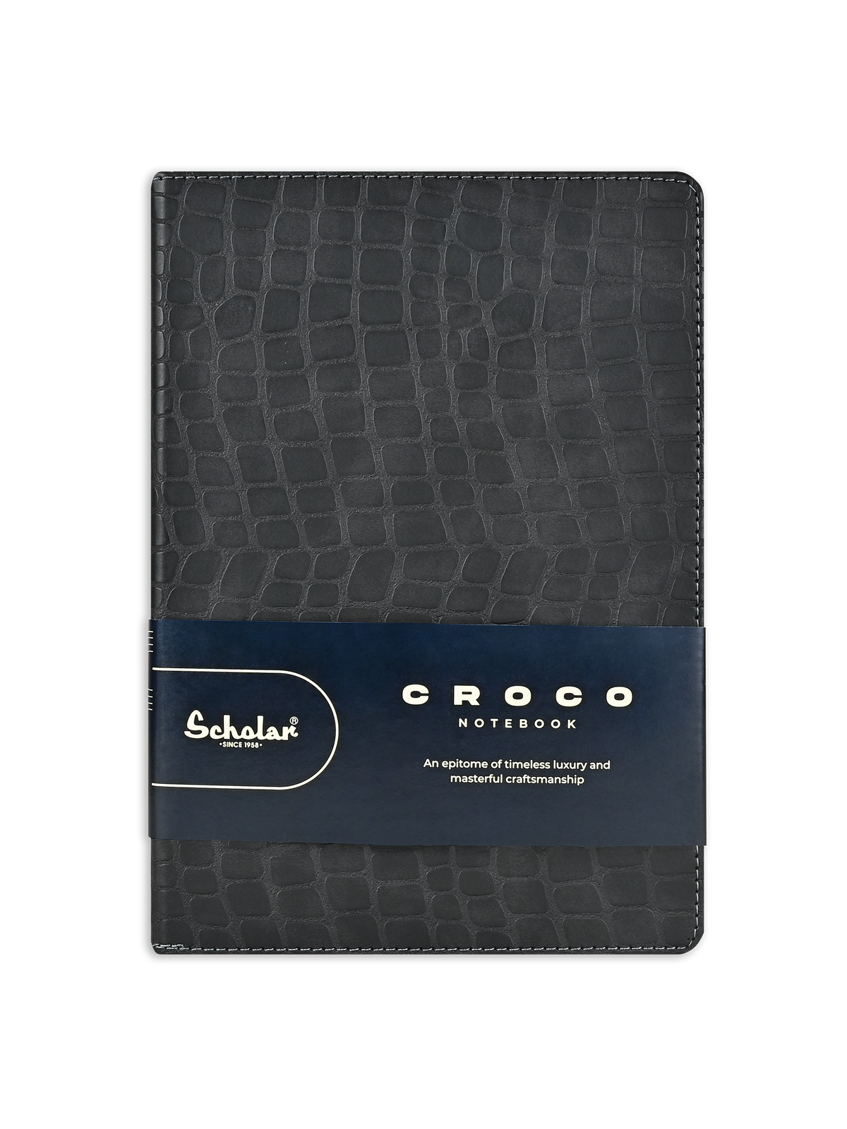 Scholar Notebook - Croco (192 Pages) (CRC2) - Grey