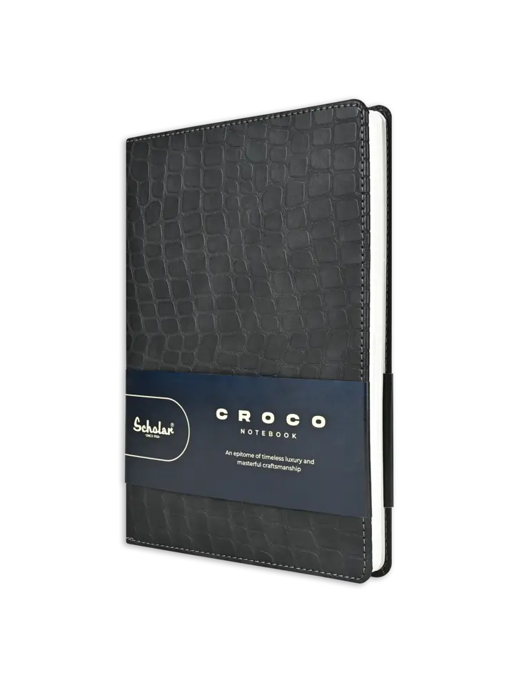 Scholar Notebook - Croco (192 Pages) (CRC2) - Grey