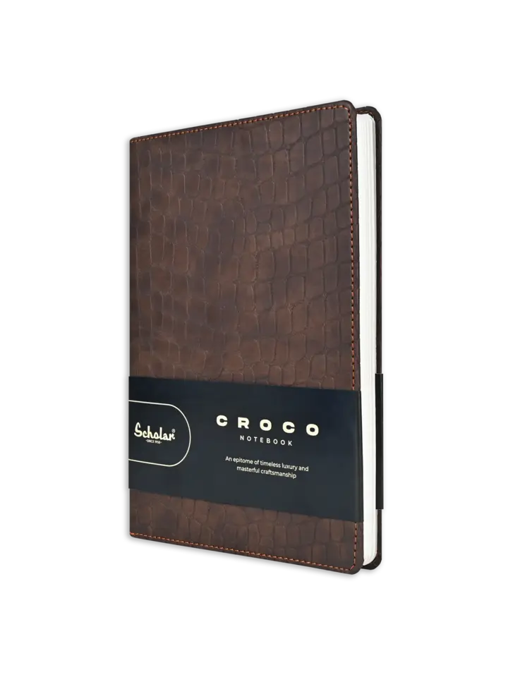 Scholar Notebook - Croco (192 Pages) (CRC2) - Tan