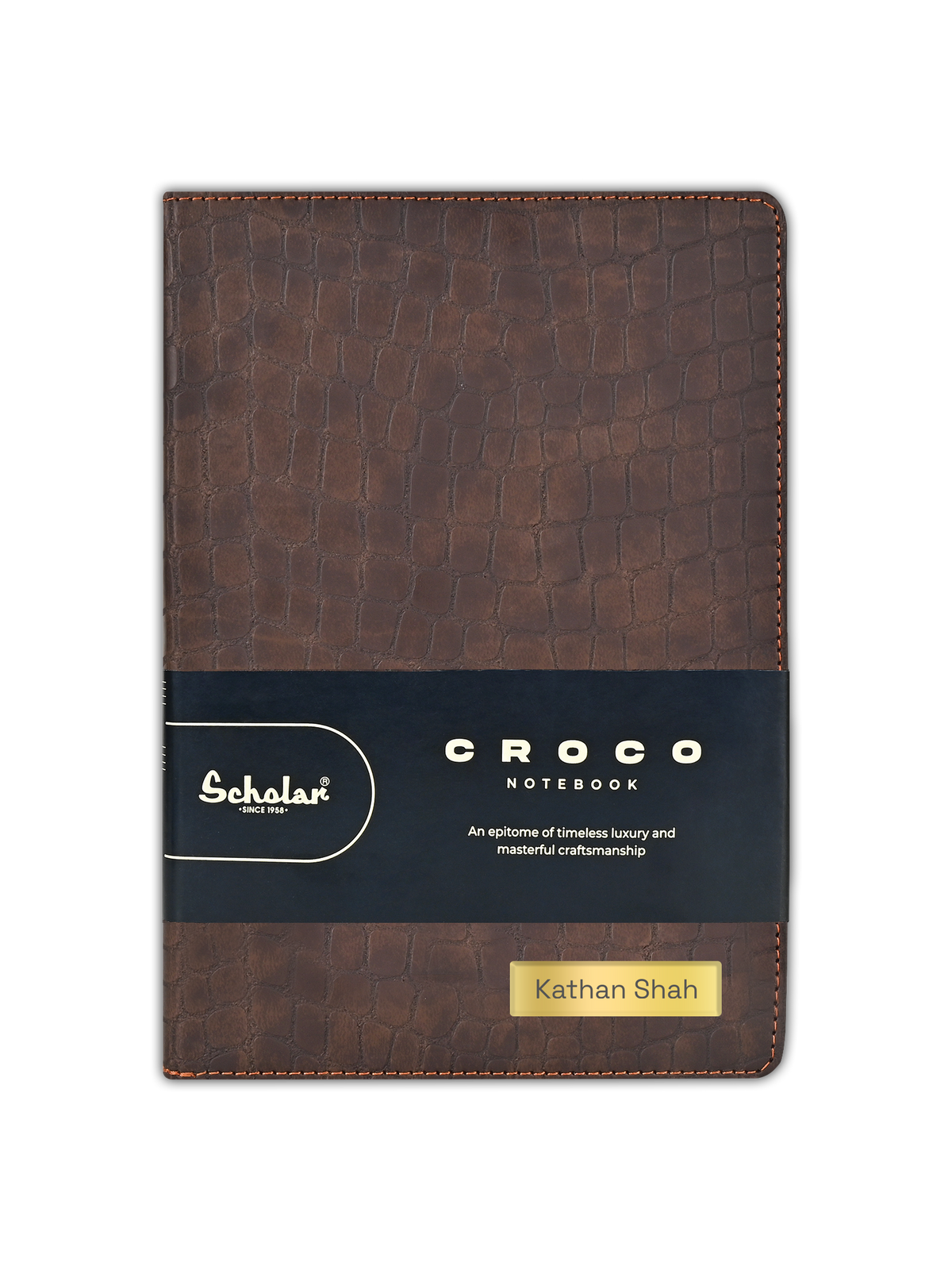 Scholar Notebook - Croco (192 Pages) (CRC2) - Tan