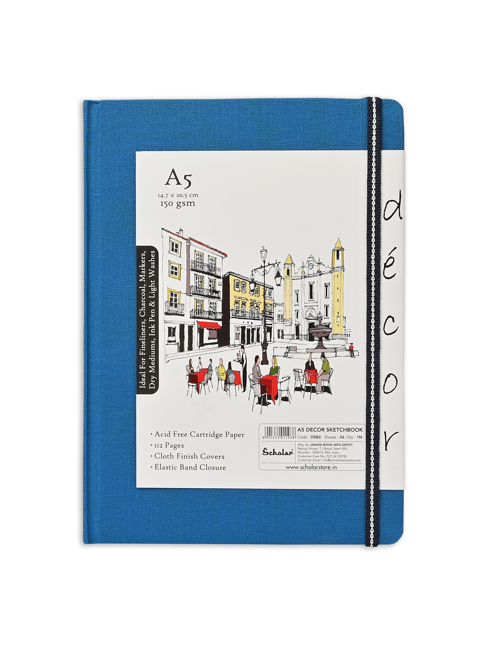 150 Gsm Decor Sketch Book (56 Sheets) (DSB) - Blue