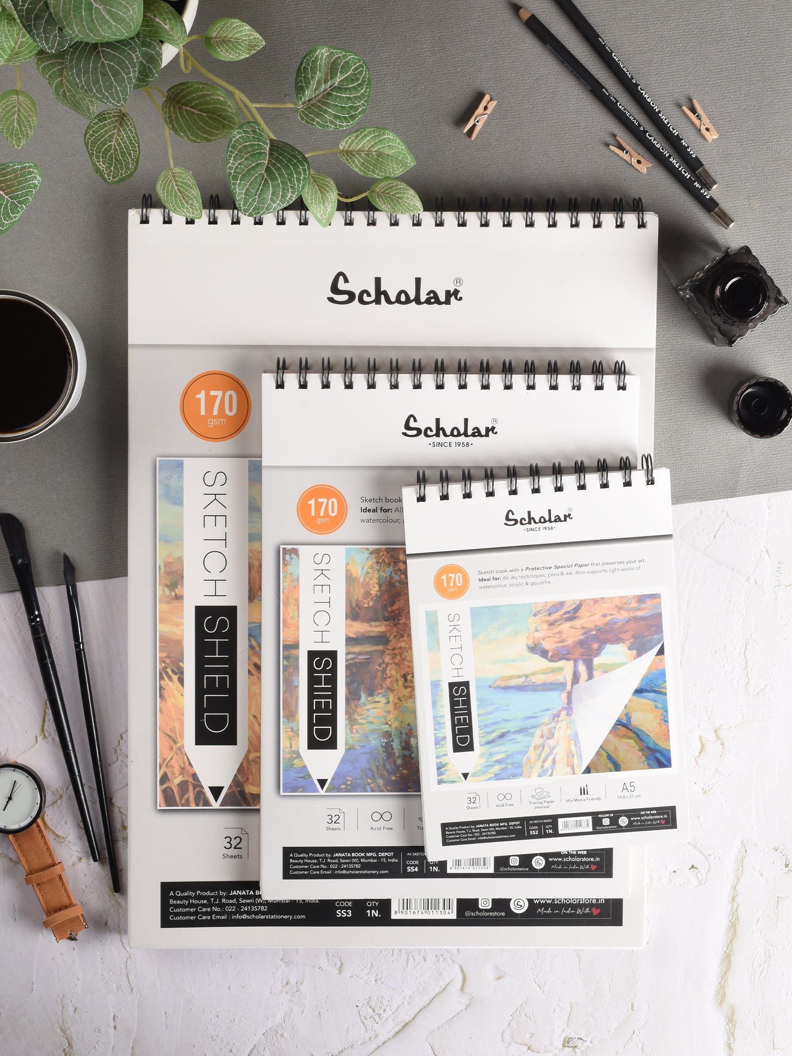 170 Gsm Sketch Shield (32 Sheets) (SS)
