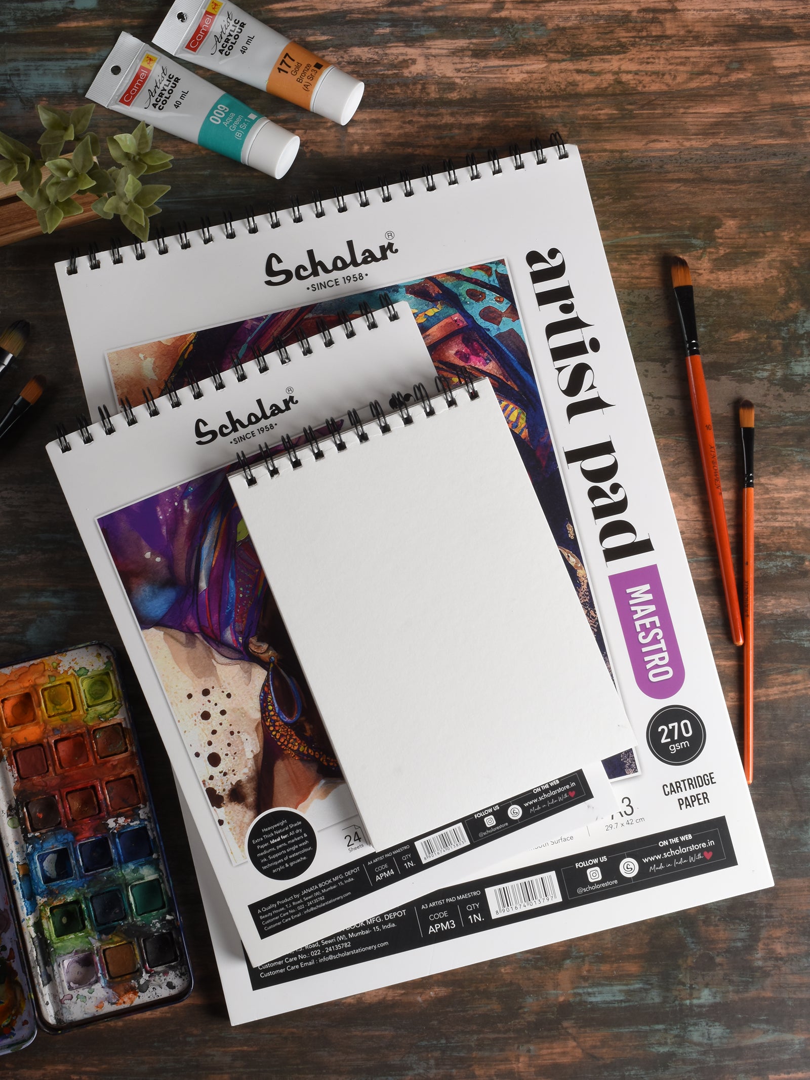 270 Gsm Artist Pad - Maestro (24 Sheets) (APM) (Copy)