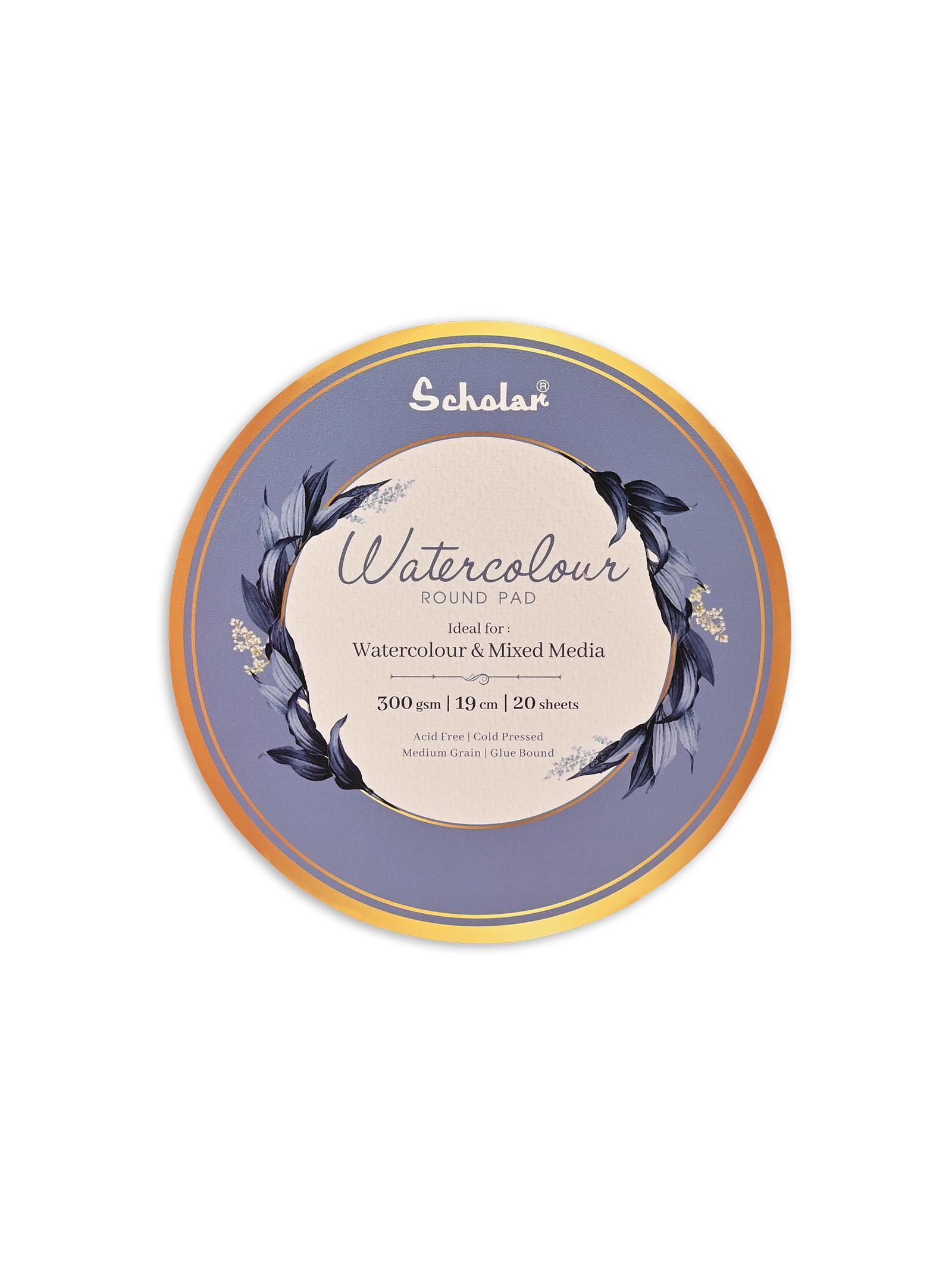 300 Gsm Watercolour Paper Round Pad (Cold Pressed) (20 Sheets) (RWC8)