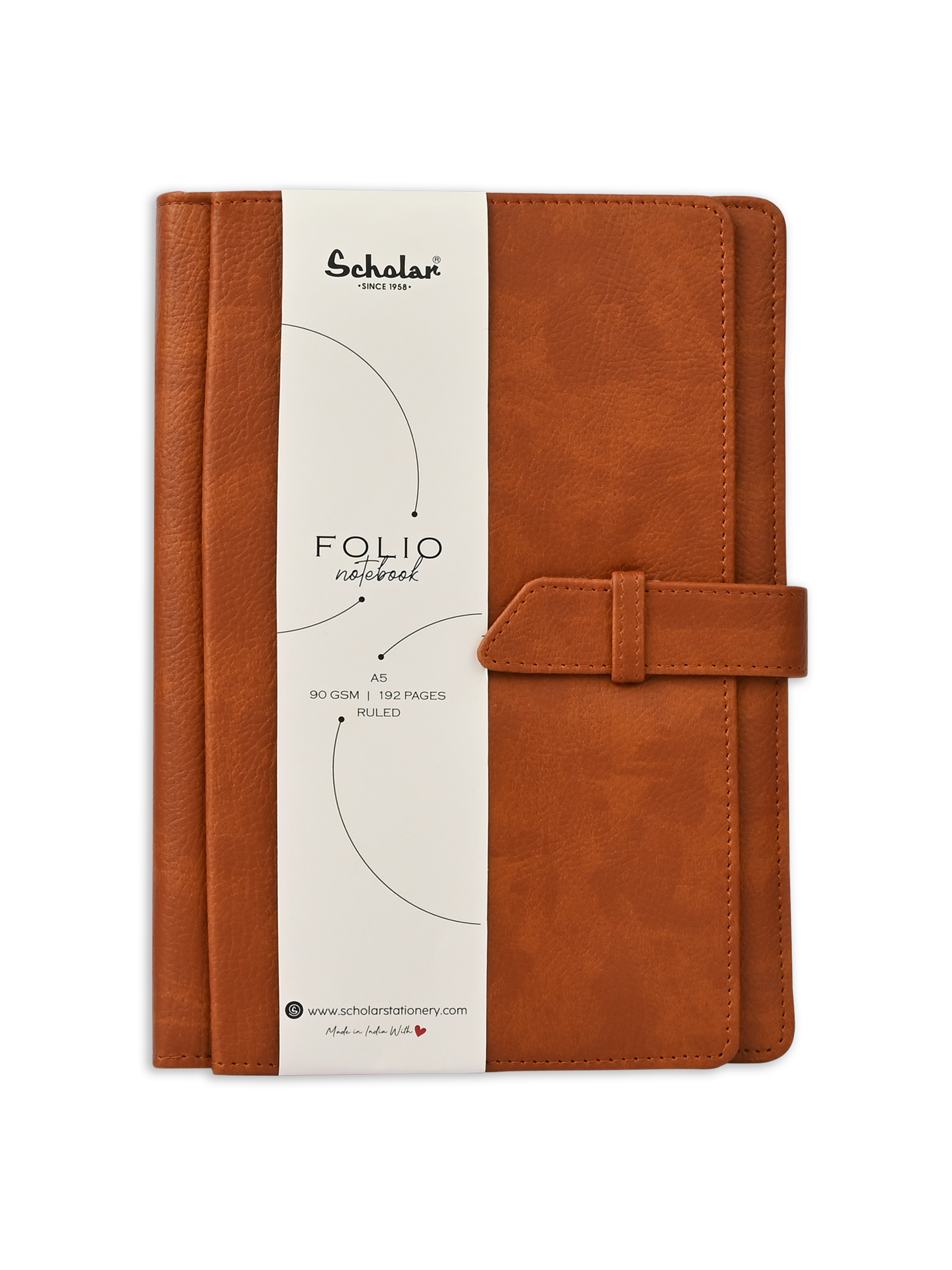 Scholar Notebook - Folio (192 Pages) (FLO) - Tan