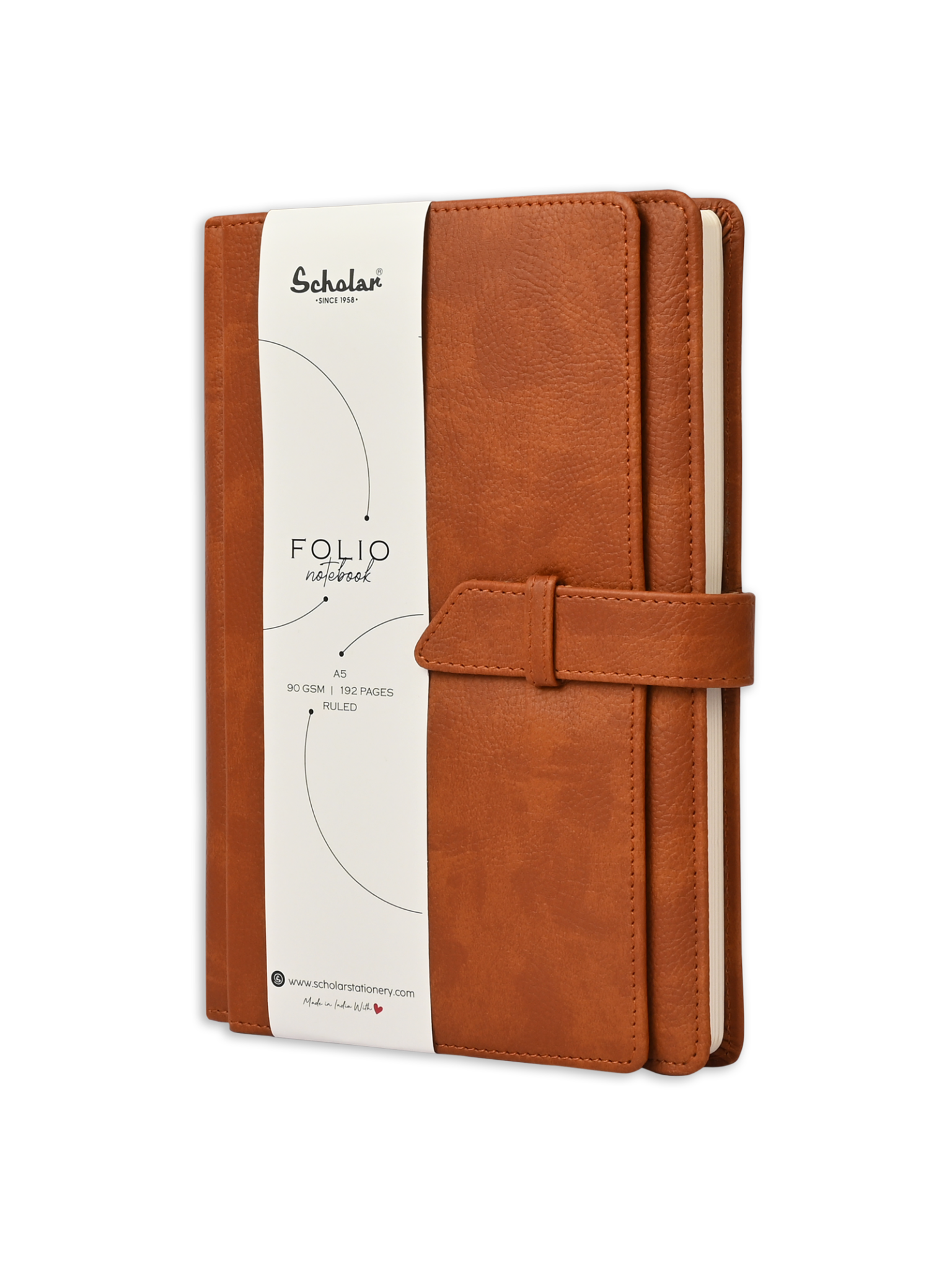 Scholar Notebook - Folio (192 Pages) (FLO) - Tan