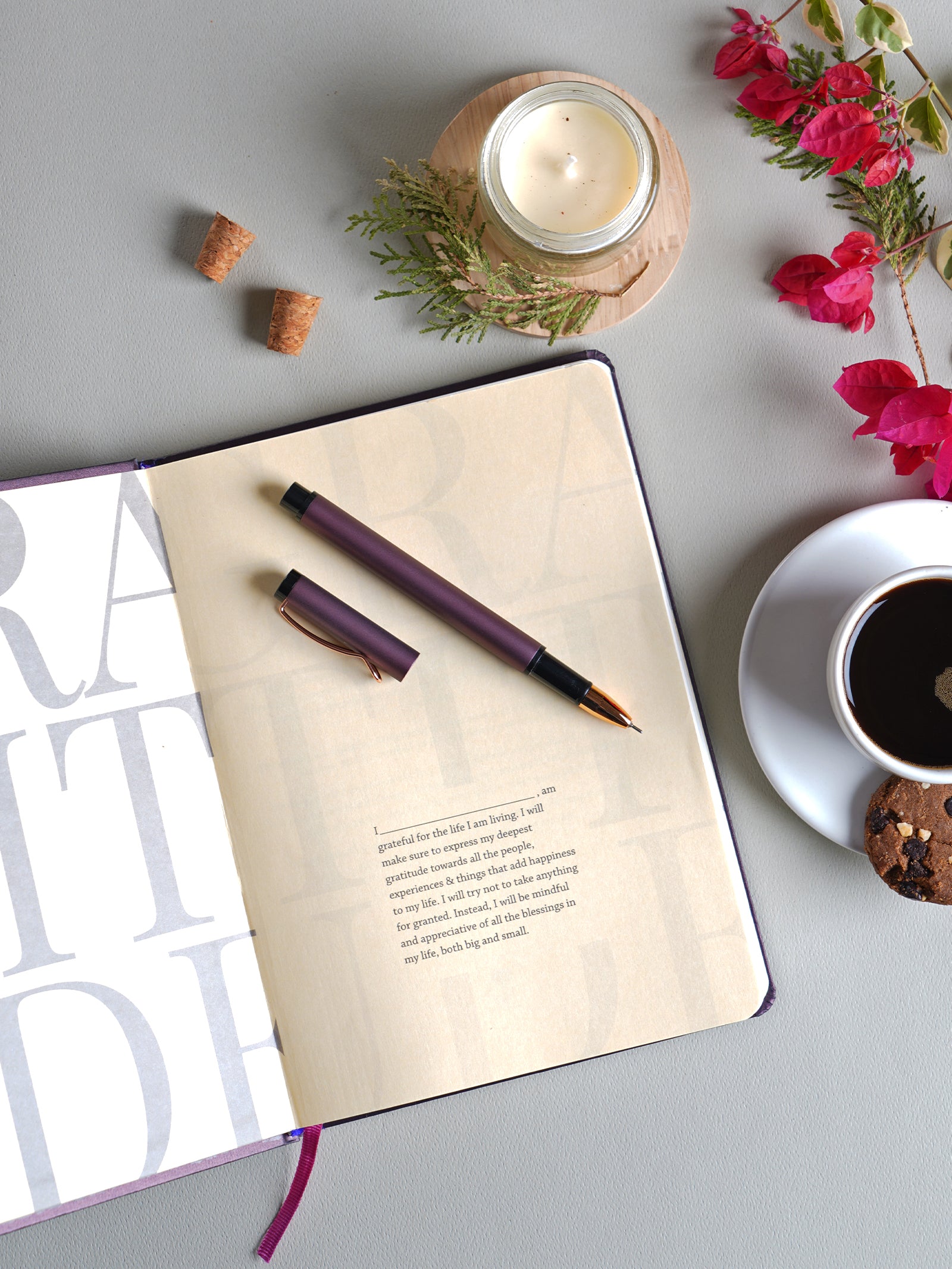 Scholar Premium Gratitude Journal - Gift Set Edition (JGR2) - Plum