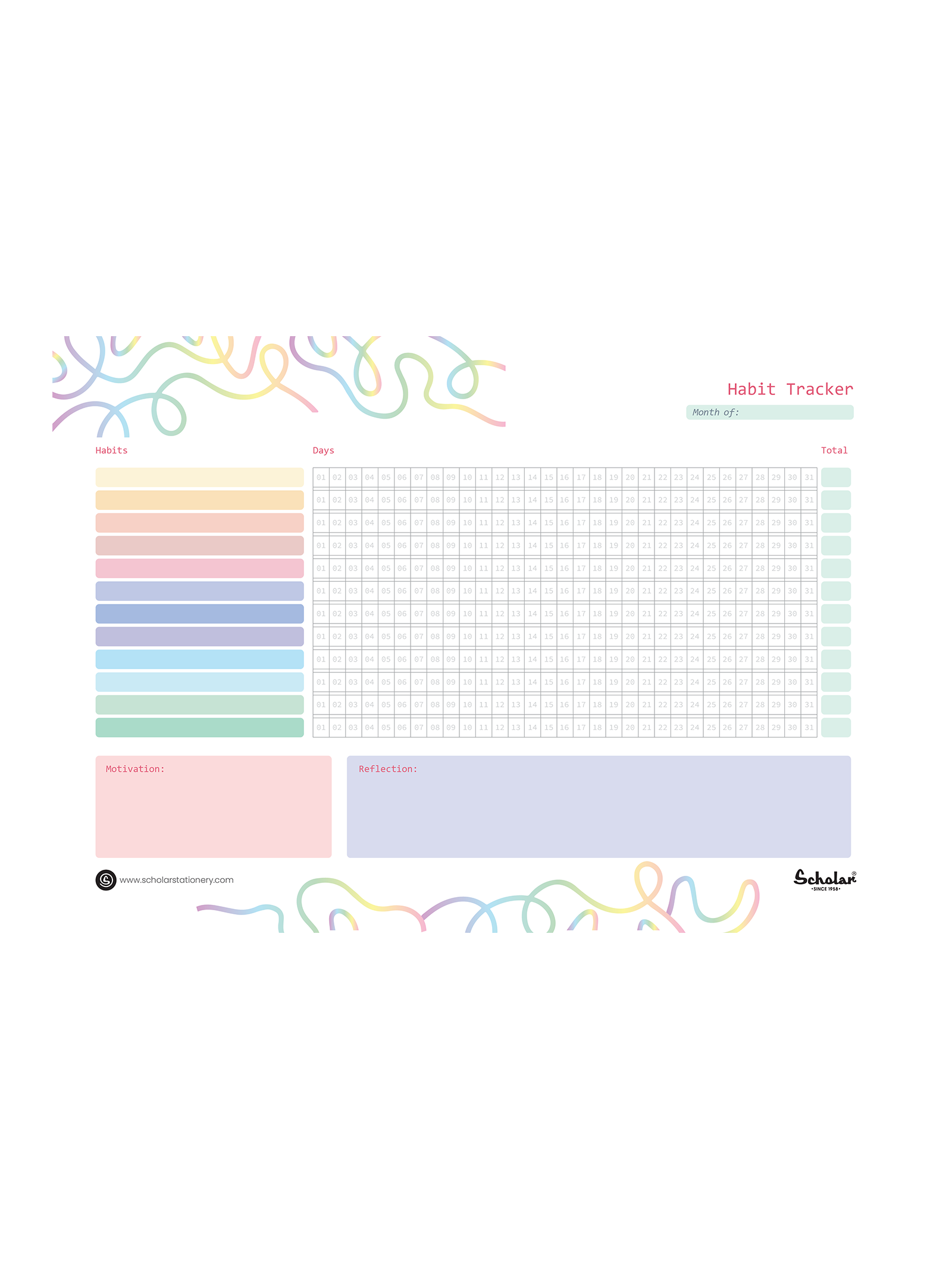 Habit Tracker - Monthly (HTM)