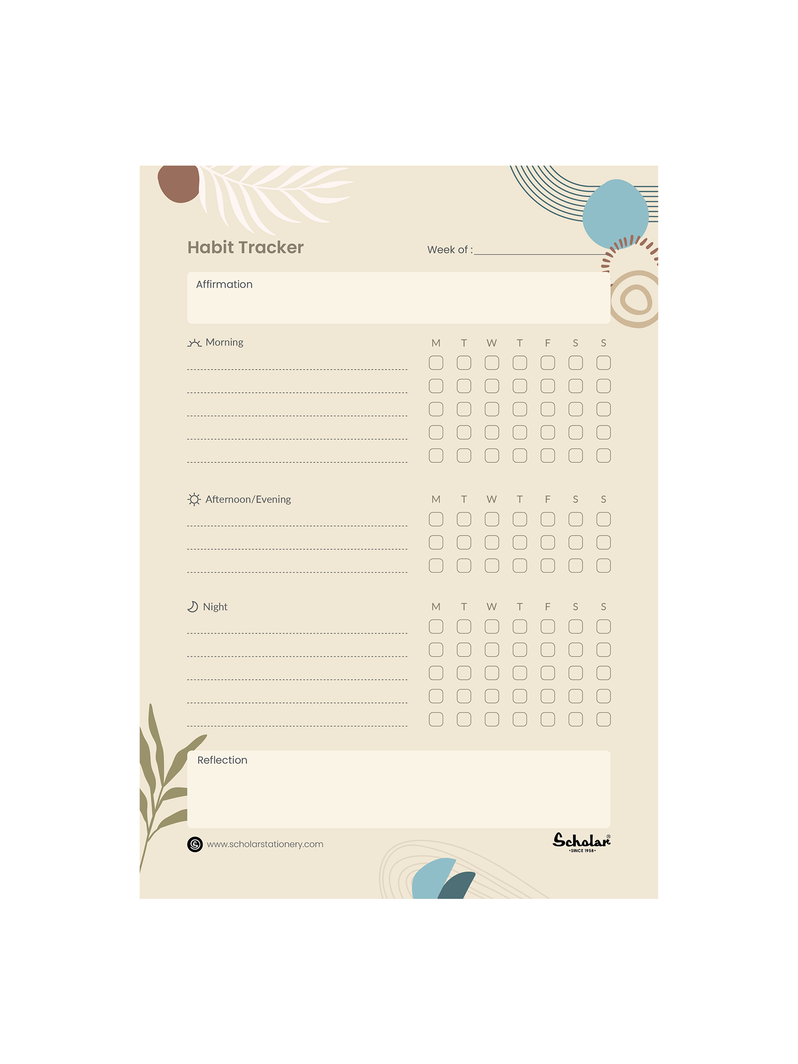 Habit Tracker - Weekly (HTW)