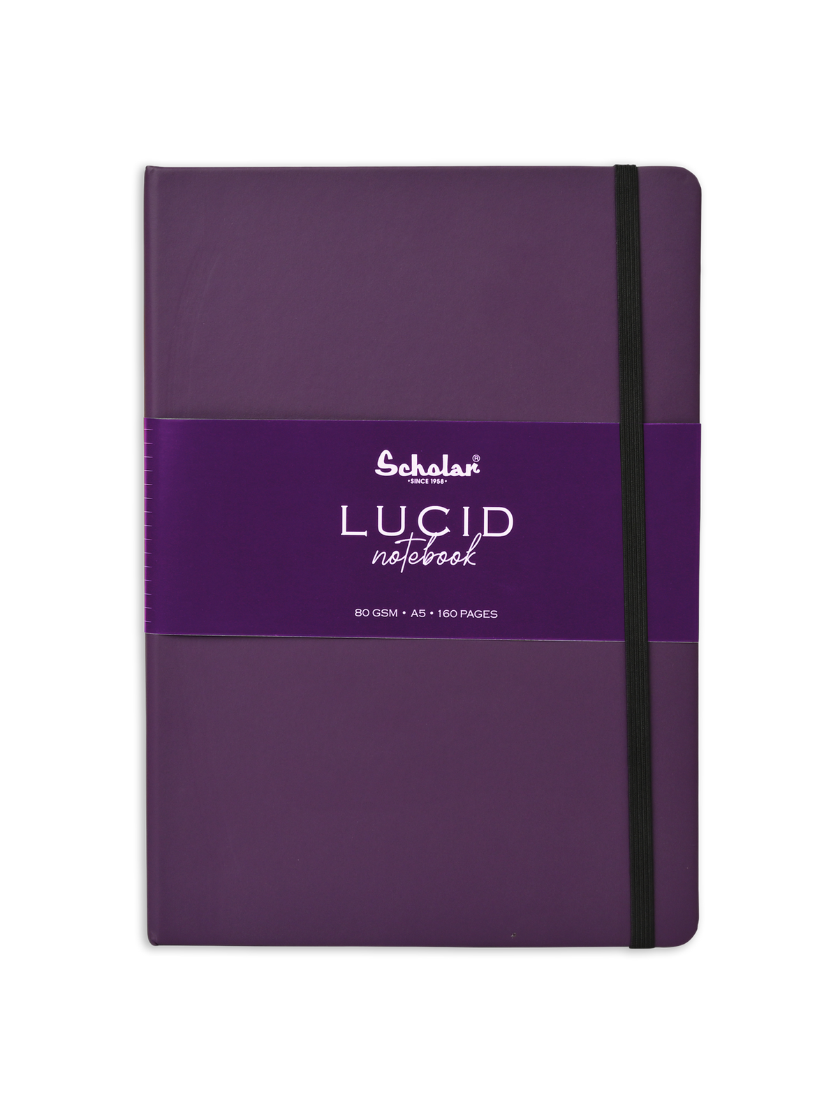 Scholar Ruled Notebook - Lucid (Elastic Closure, 160 Pages) (LUC2) - Pack of 2