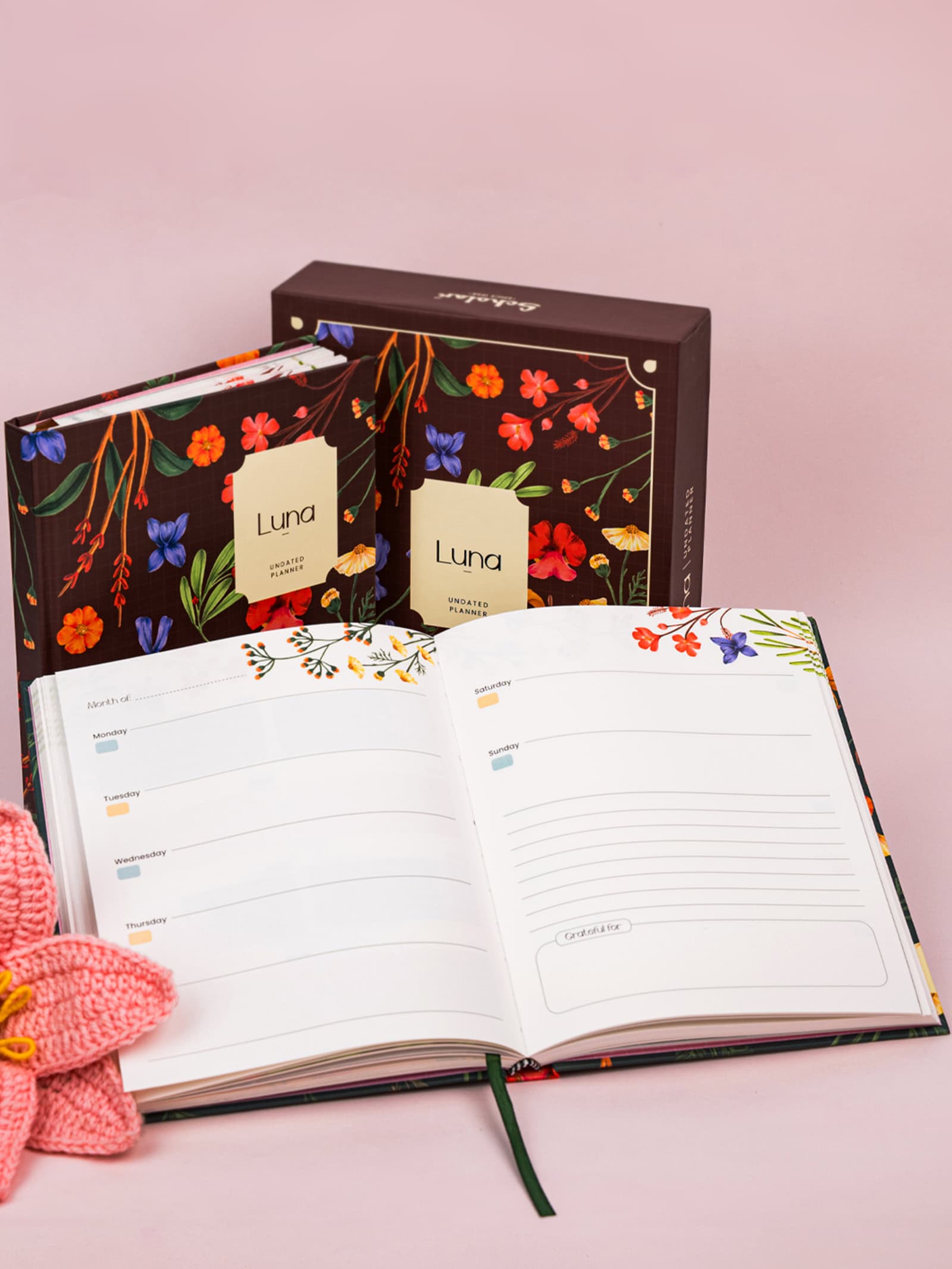 Scholar Luna Undated Planner - Black