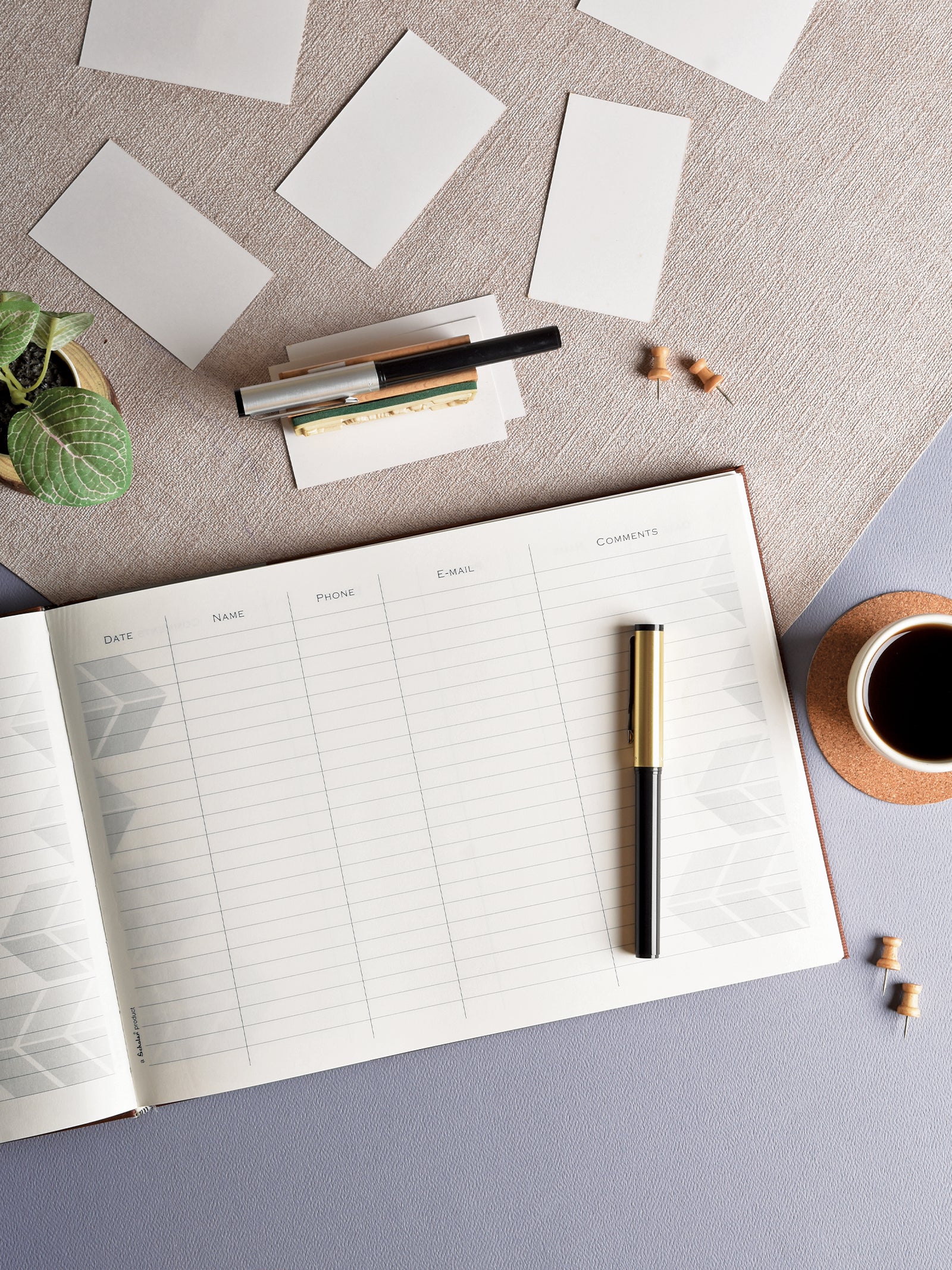 Visitor's Book - Luxe (192 Pages) (VB) - Blue