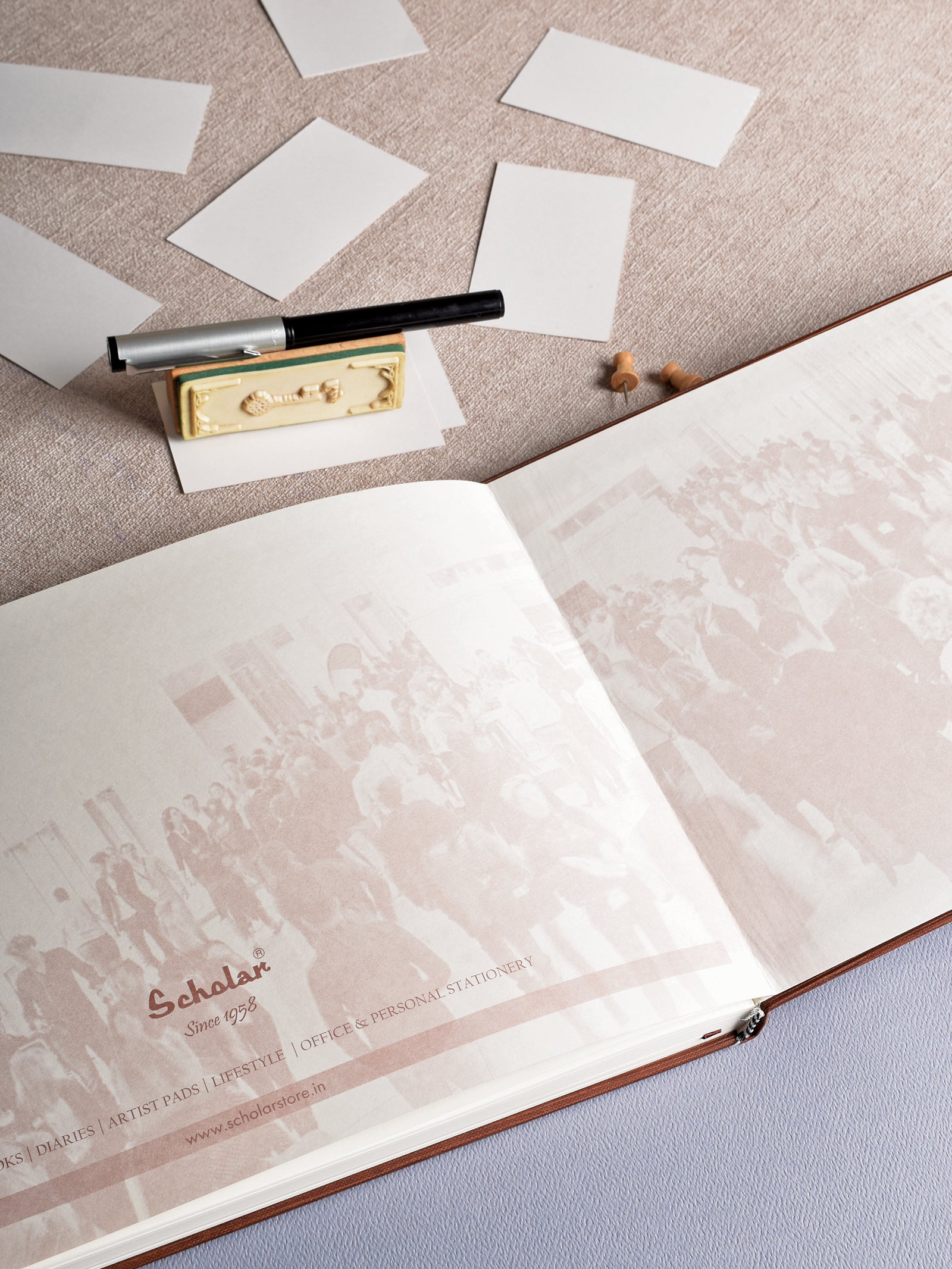 Visitor's Book - Luxe (192 Pages) (VB) - Blue