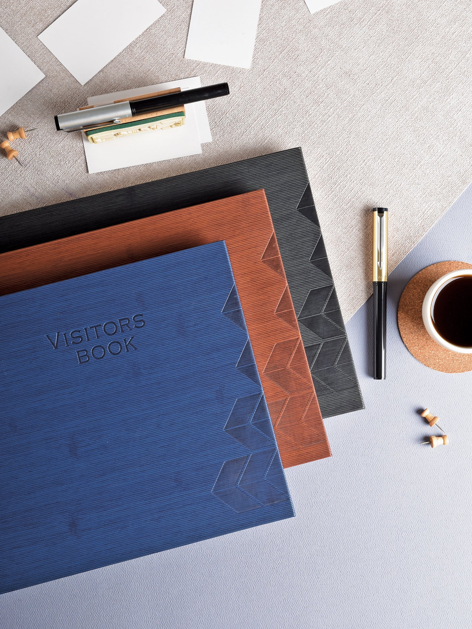 Visitor's Book - Luxe (192 Pages) (VB) - Blue