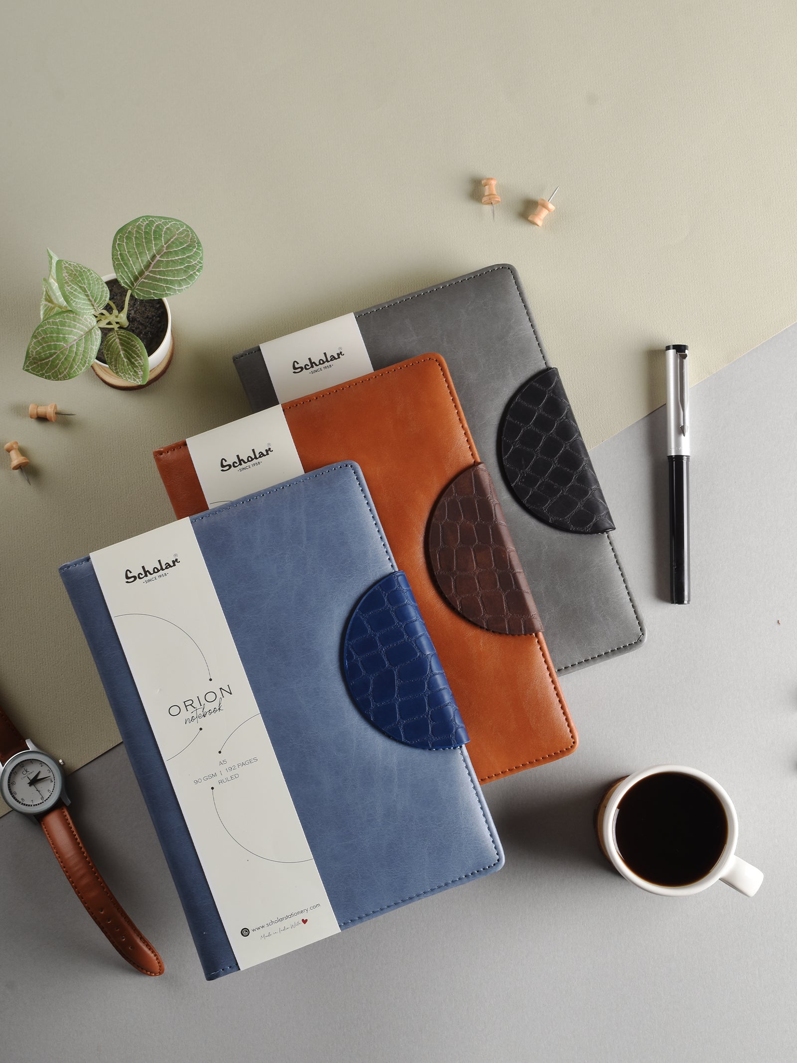 161681orion×ScoLar save the planet PK M Scholar Notebook - Orion (192 Pages) (ORN) - Tan