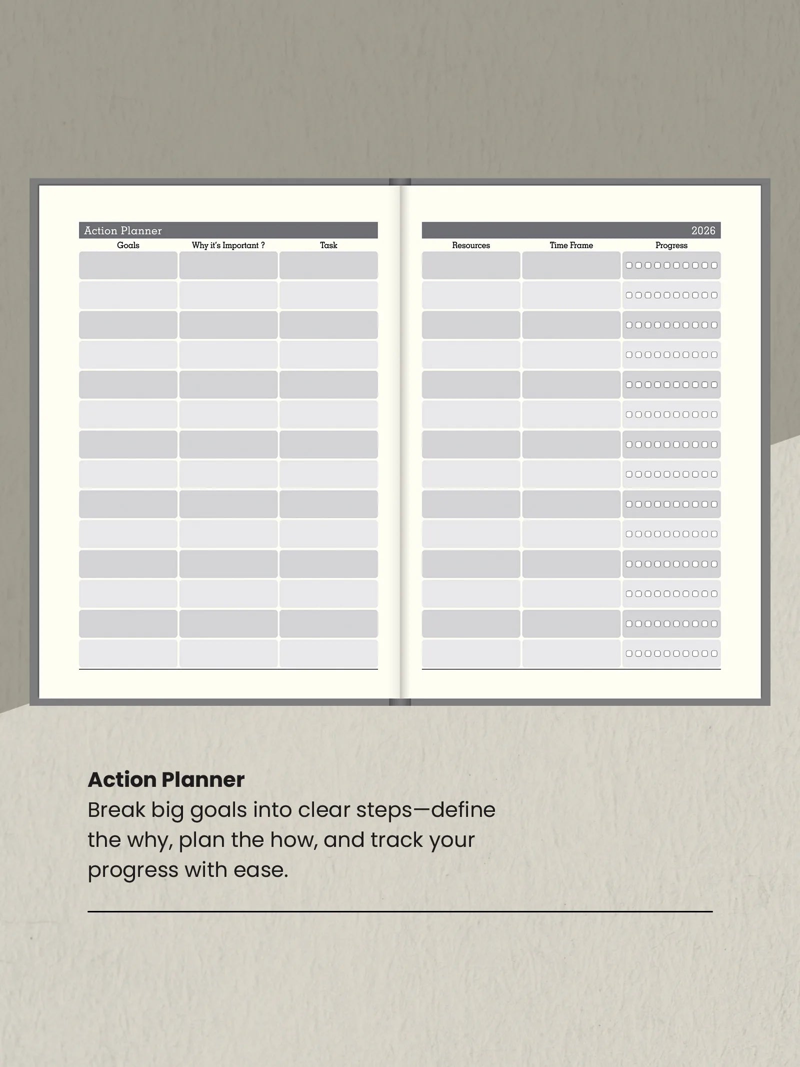 Scholar New Year Diary 2026 - Essential - Grey