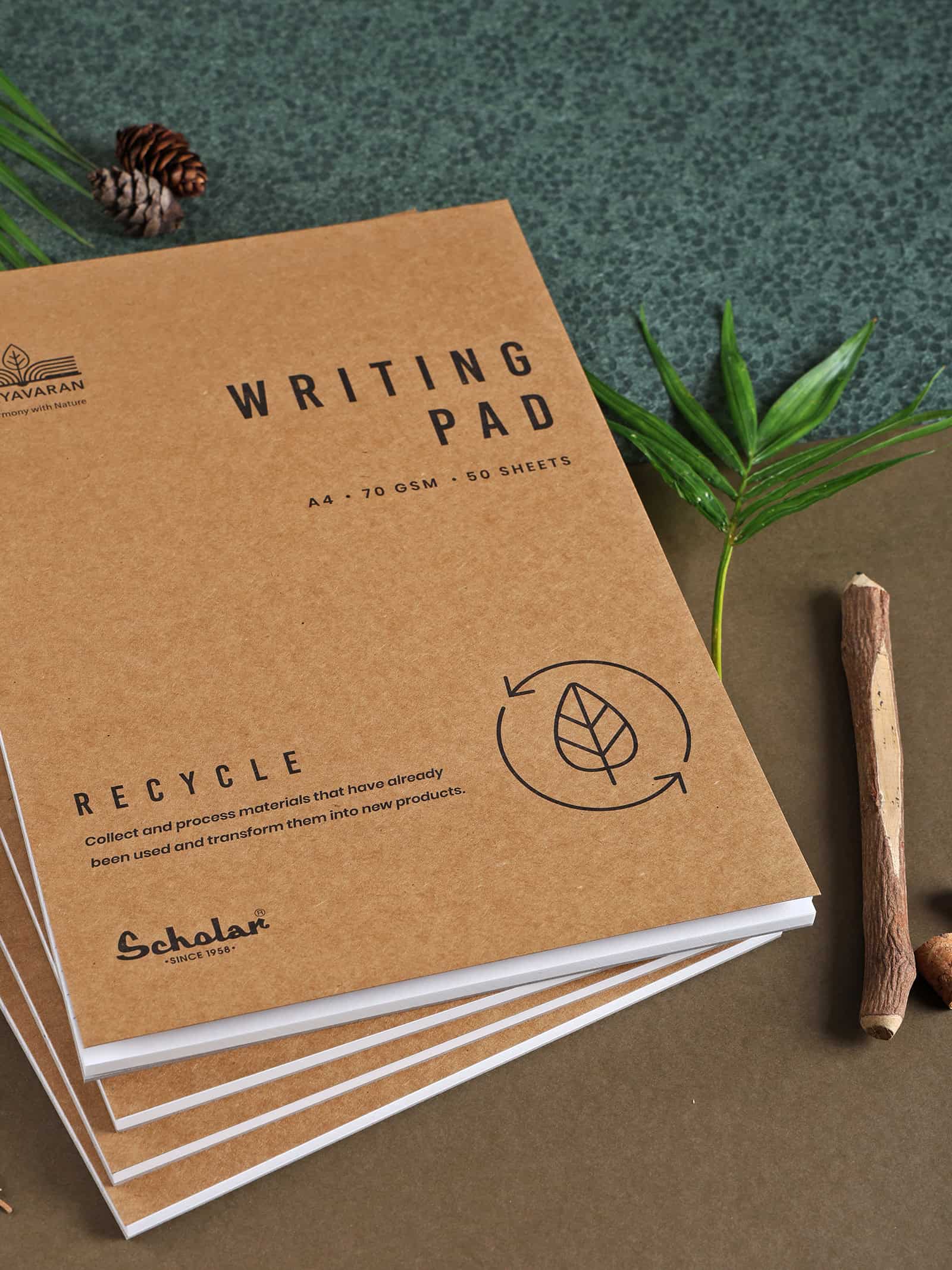 A5 Paryavaran Writing Pad (50 Sheets) (PRG) (Pack of 4)