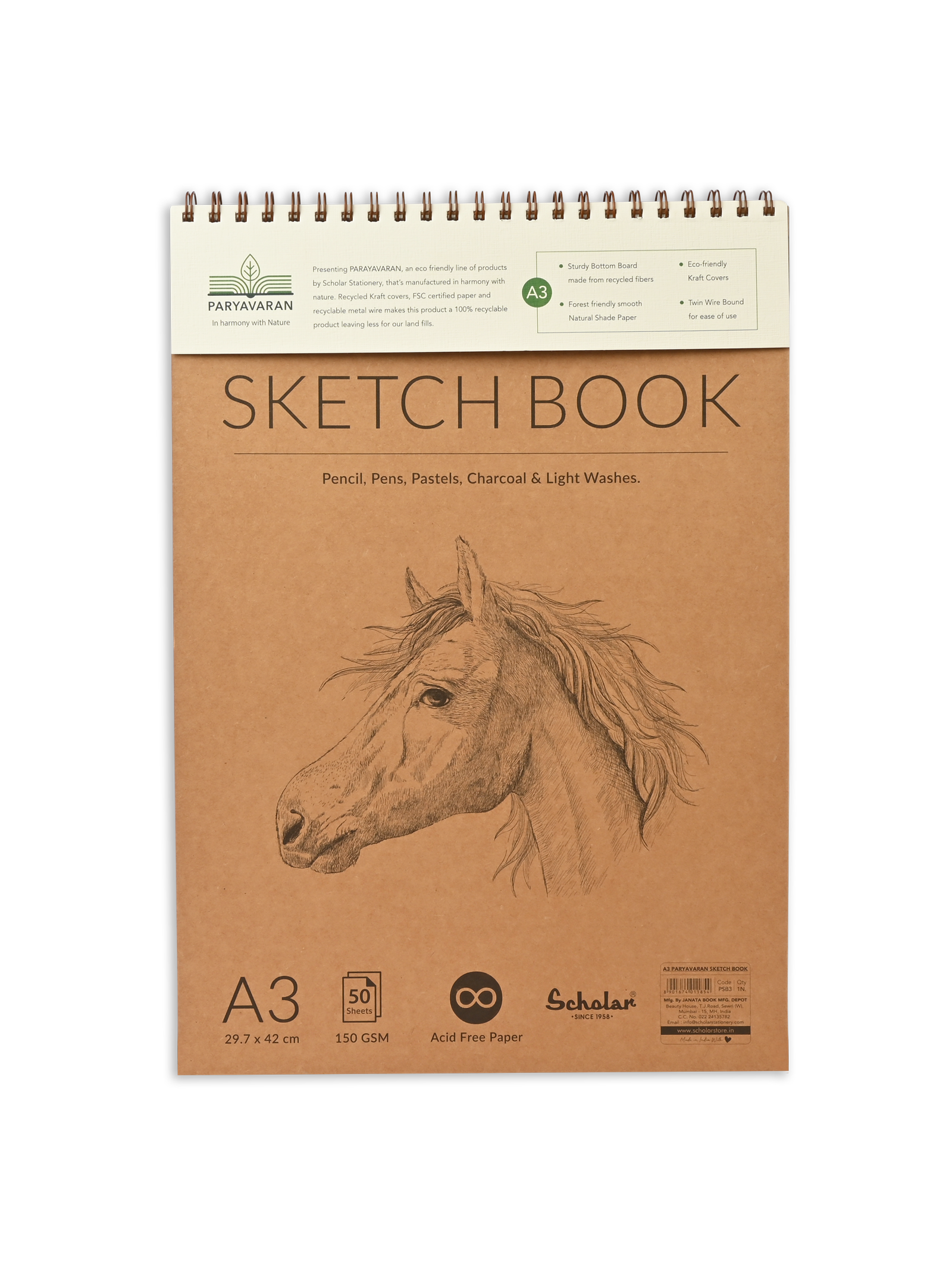 150 GSM Paryavaran Sketch Book (PSB)