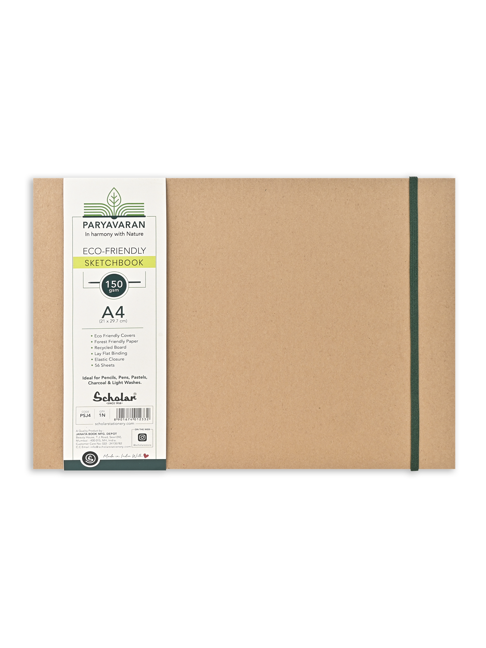150 GSM Paryavaran Eco-Friendly Sketch Book (56 Sheets) (PSJ)
