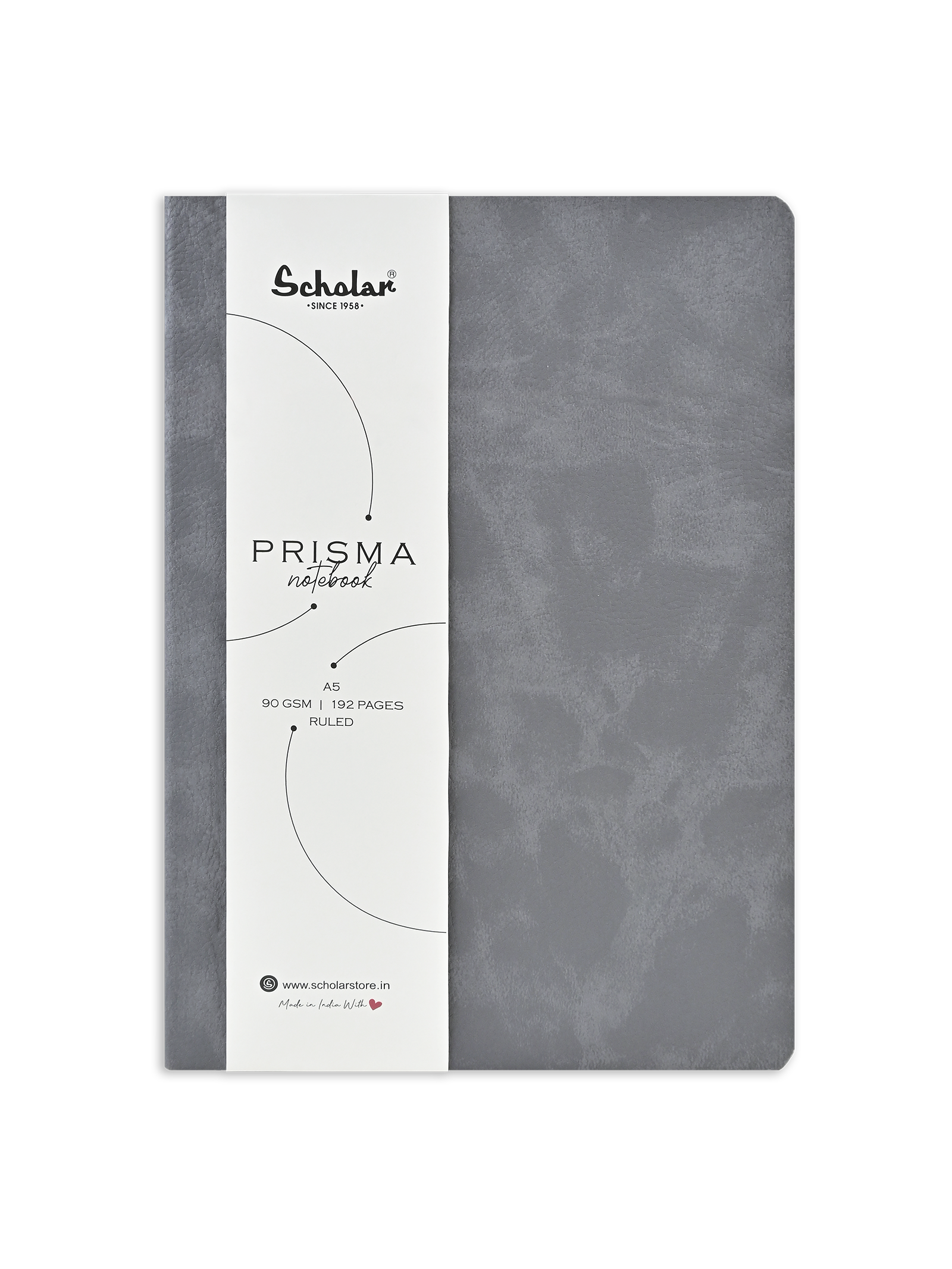 Scholar Notebook - Prisma (192 Pages) (PSM2) - Grey