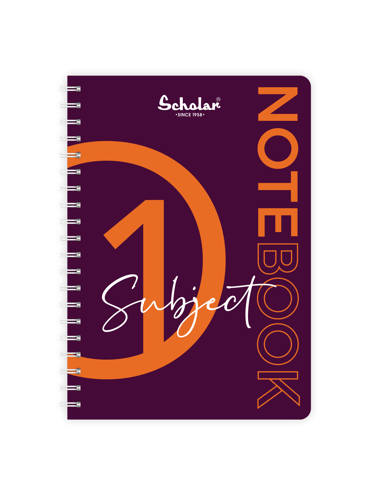 Scholar One Subject Premium Notebook (1S) - Eggplant