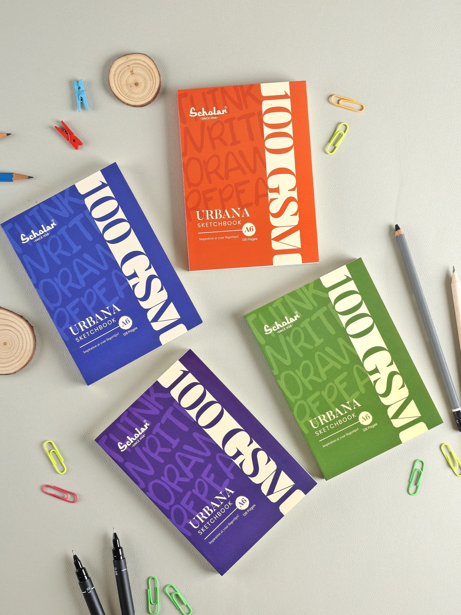 100 Gsm Urbana Sketchbook (UBS) - Green