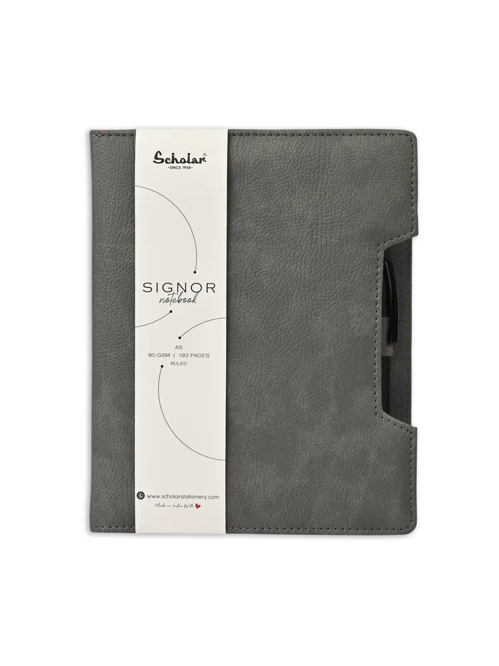 Scholar Notebook - Signor (192 Pages) (SGN) - Grey