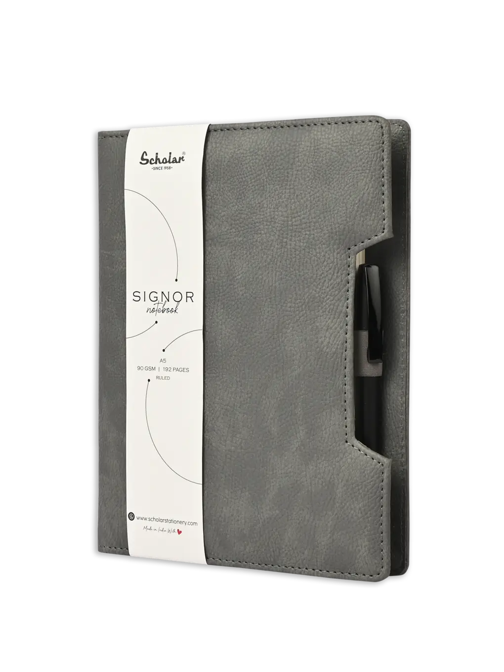 Scholar Notebook - Signor (192 Pages) (SGN) - Grey