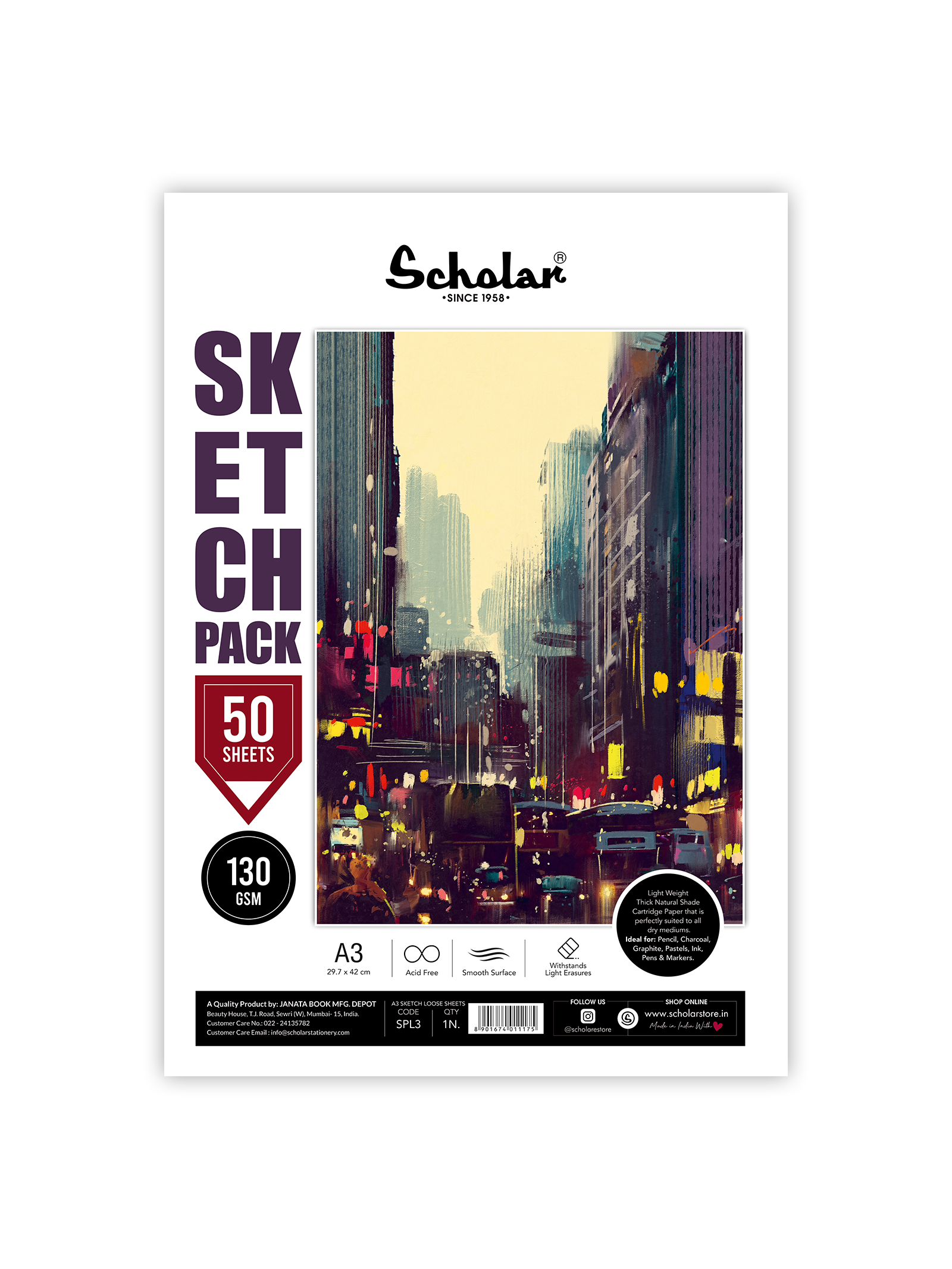 130 Gsm Cartridge Paper - Loose Sheets (SPL)