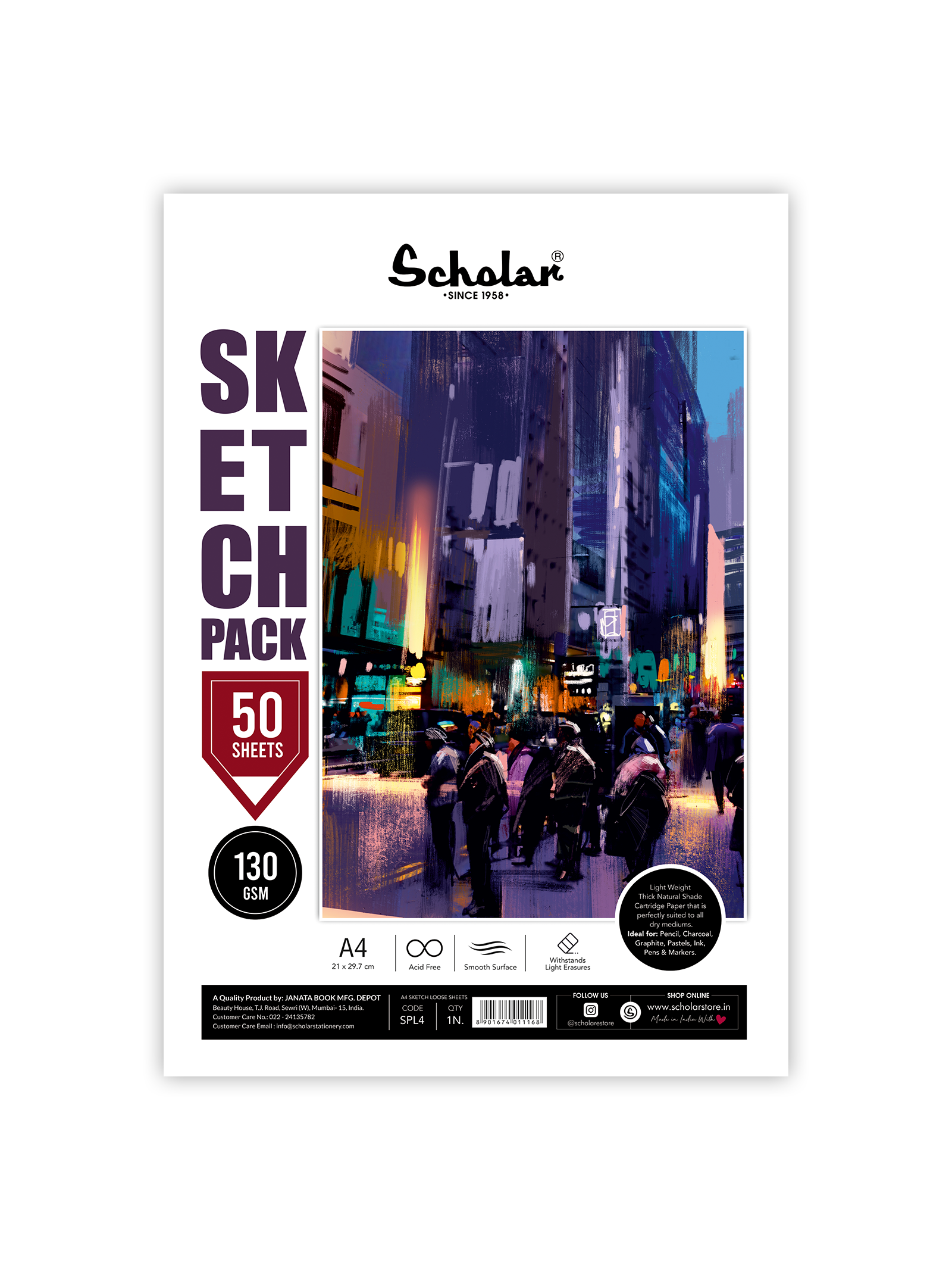 130 Gsm Cartridge Paper - Loose Sheets (SPL)