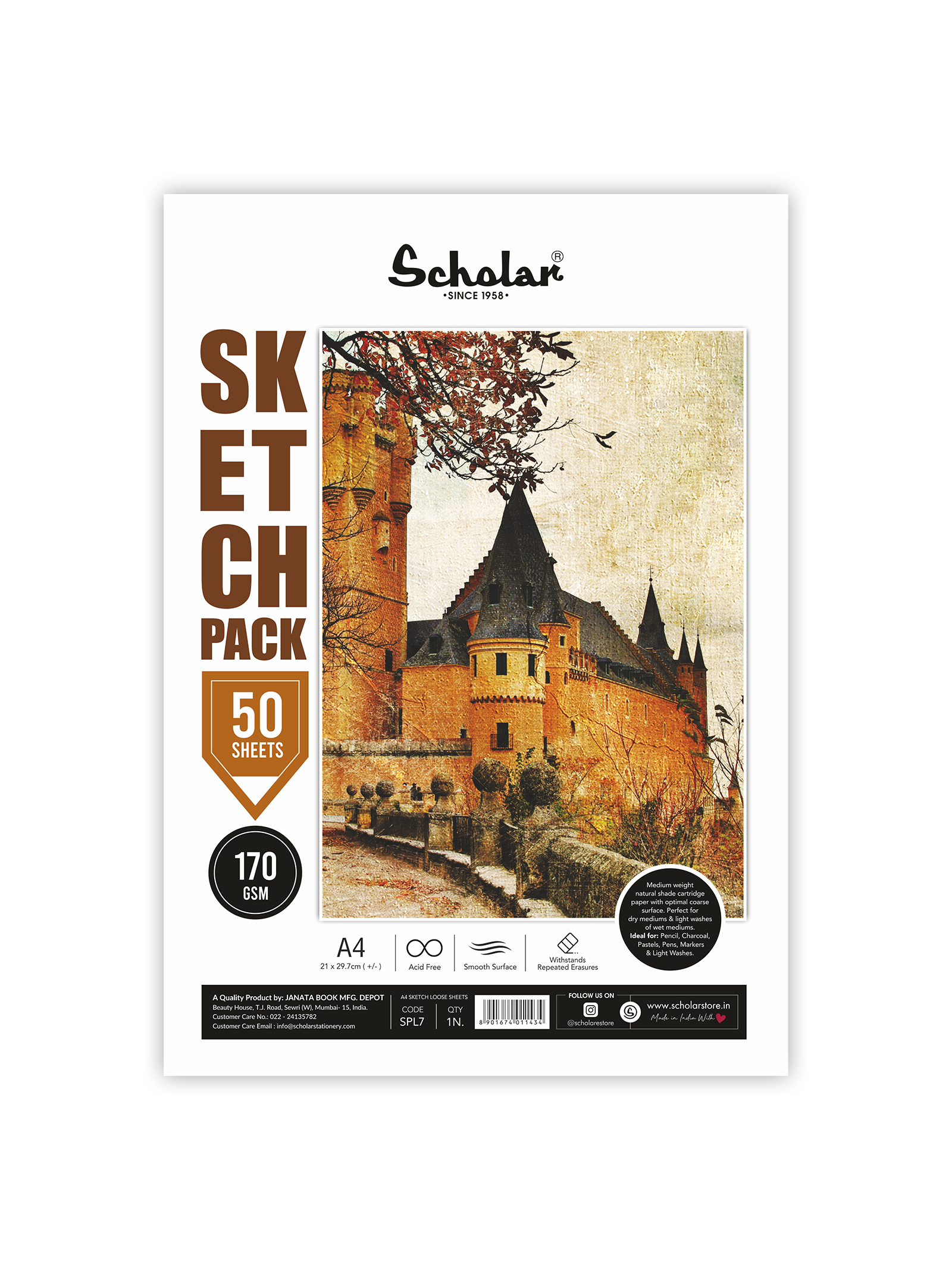 170 Gsm Cartridge Paper - Loose Sheets (SPL)