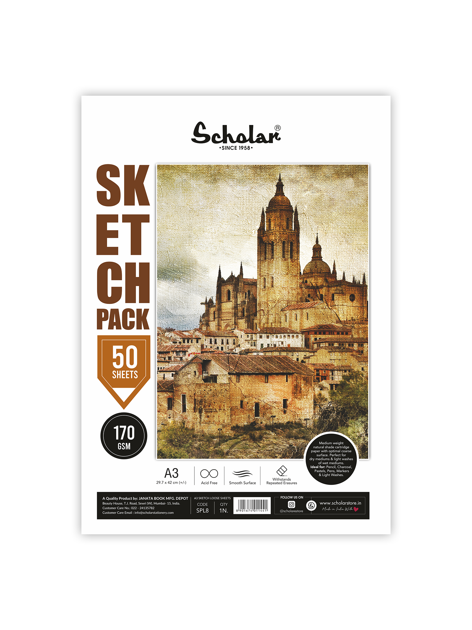 170 Gsm Cartridge Paper - Loose Sheets (SPL)