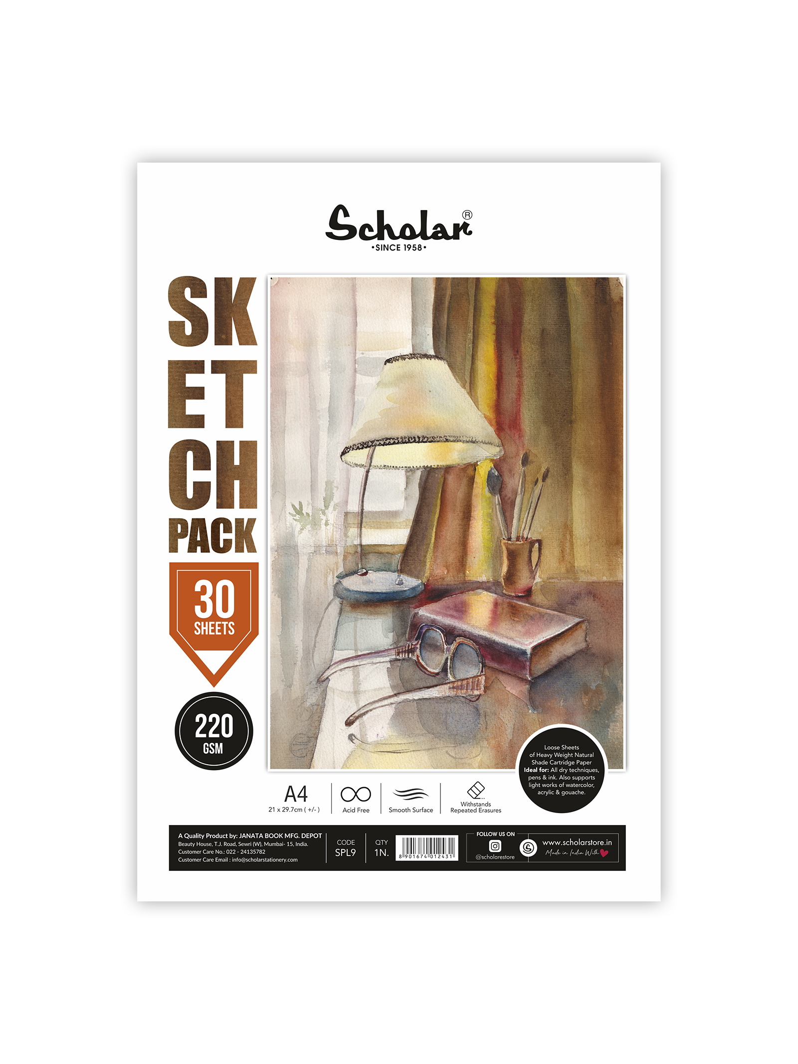 220 Gsm Cartridge Paper - Loose Sheets (220)