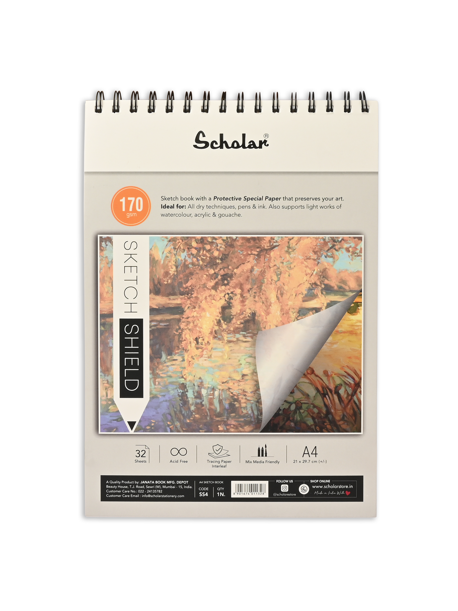 170 Gsm Sketch Shield (32 Sheets) (SS)