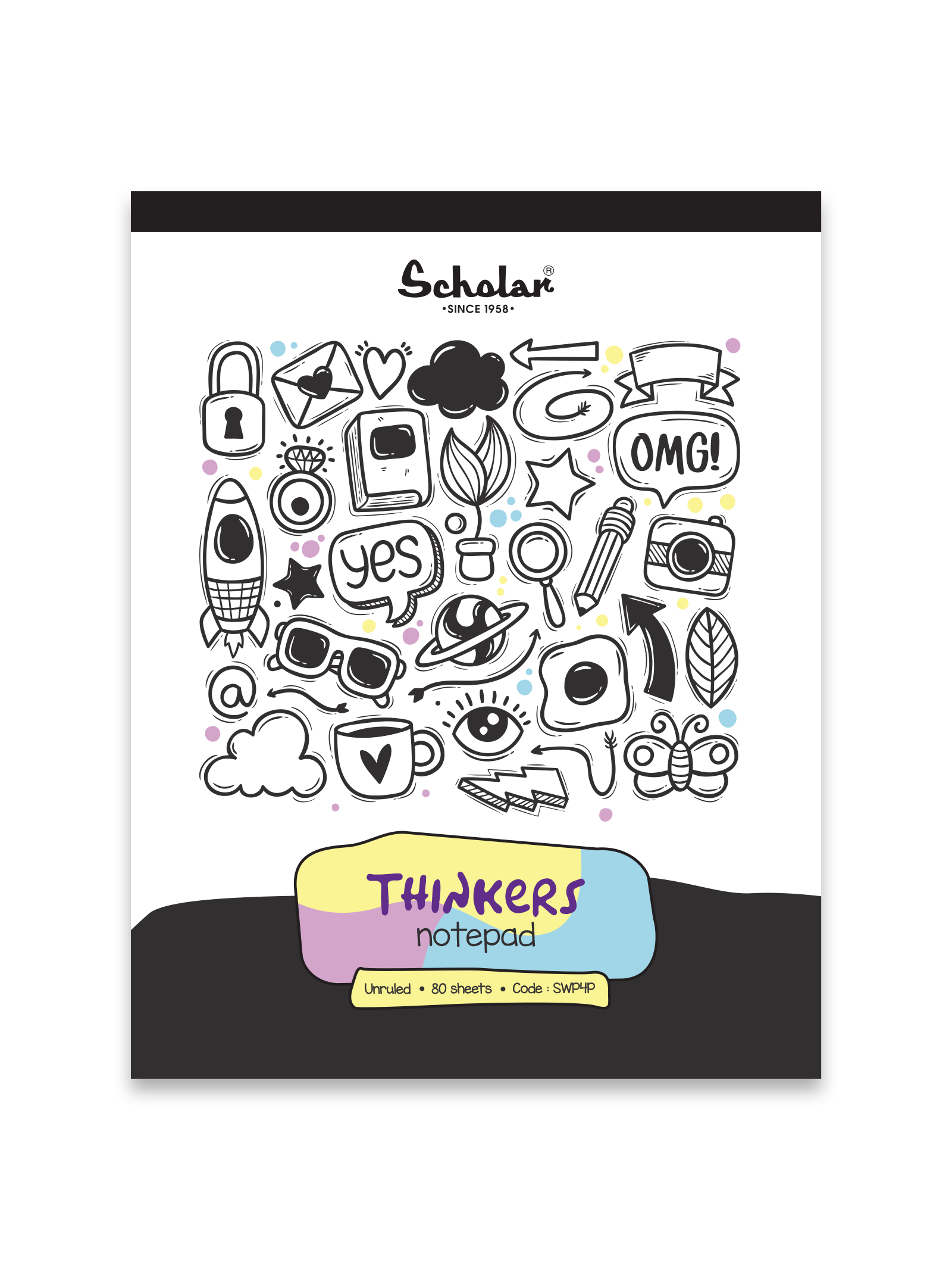Thinker's Unruled Notepad (80 Leaves) (SWP)