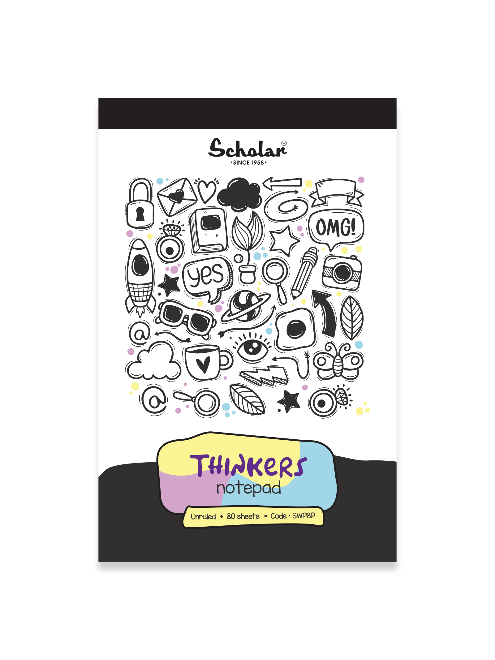 Thinker's Unruled Notepad (80 Leaves) (SWP)