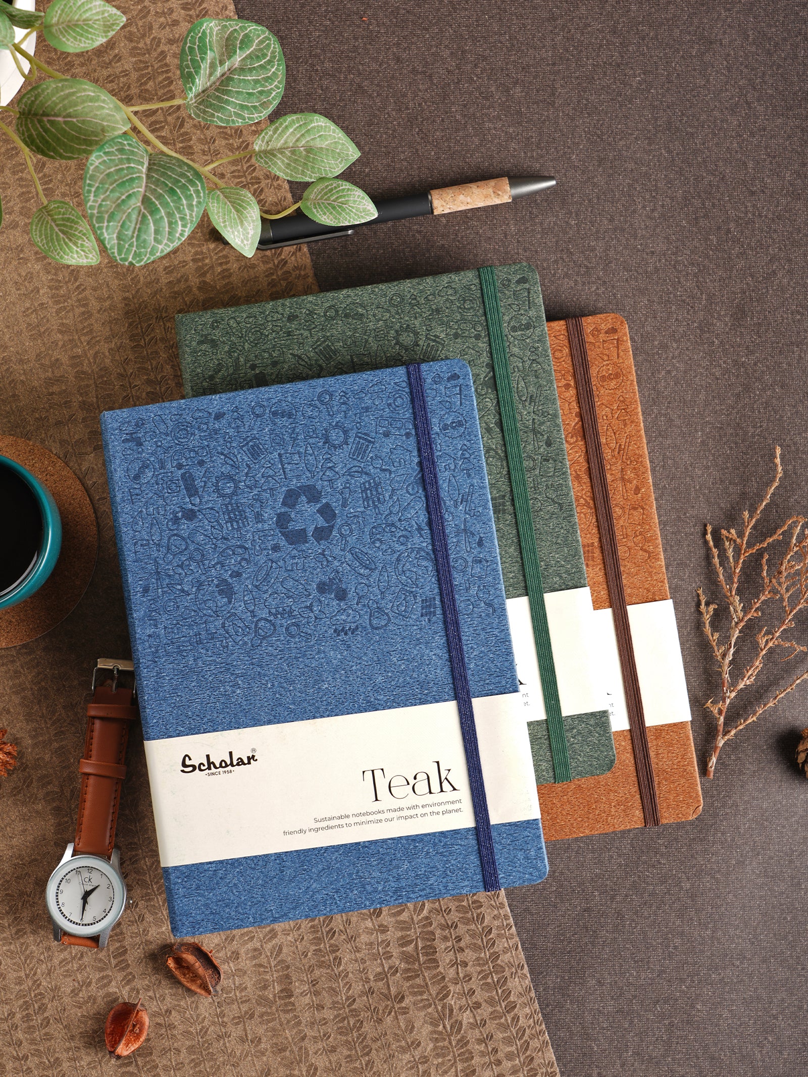 Scholar Notebook - Teak (160 Pages) (TNB2) - Green