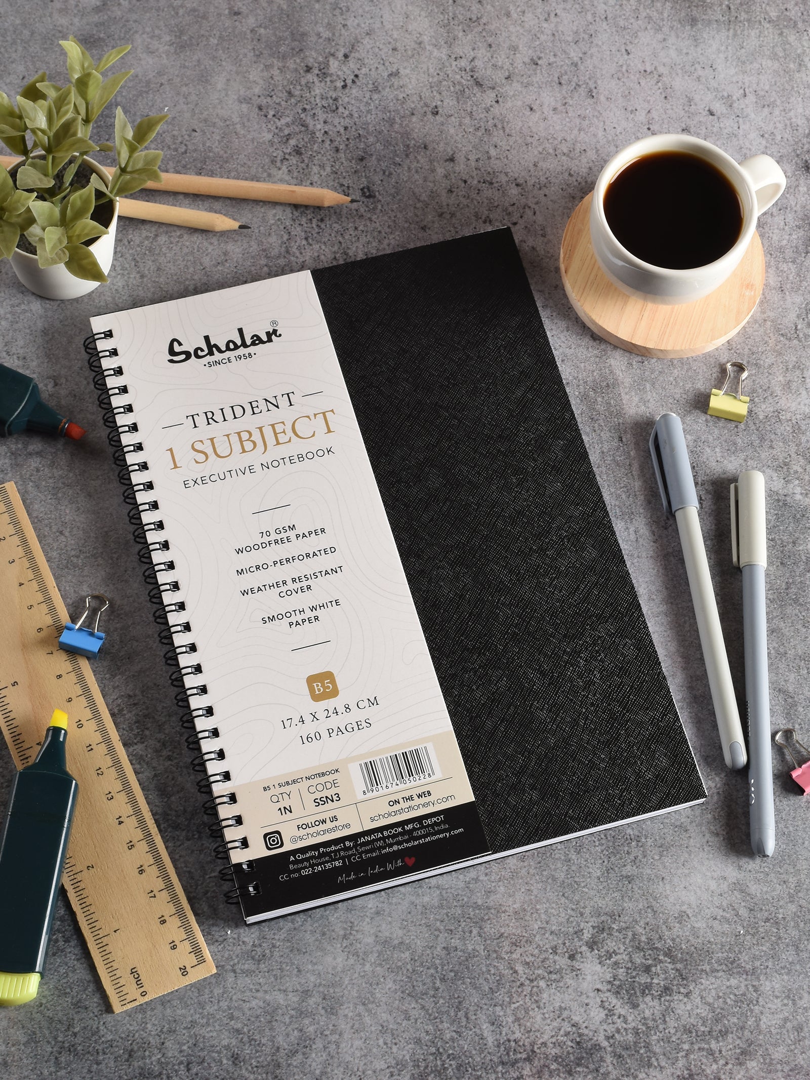 Scholar Trident One Subject Notebook (SSN)