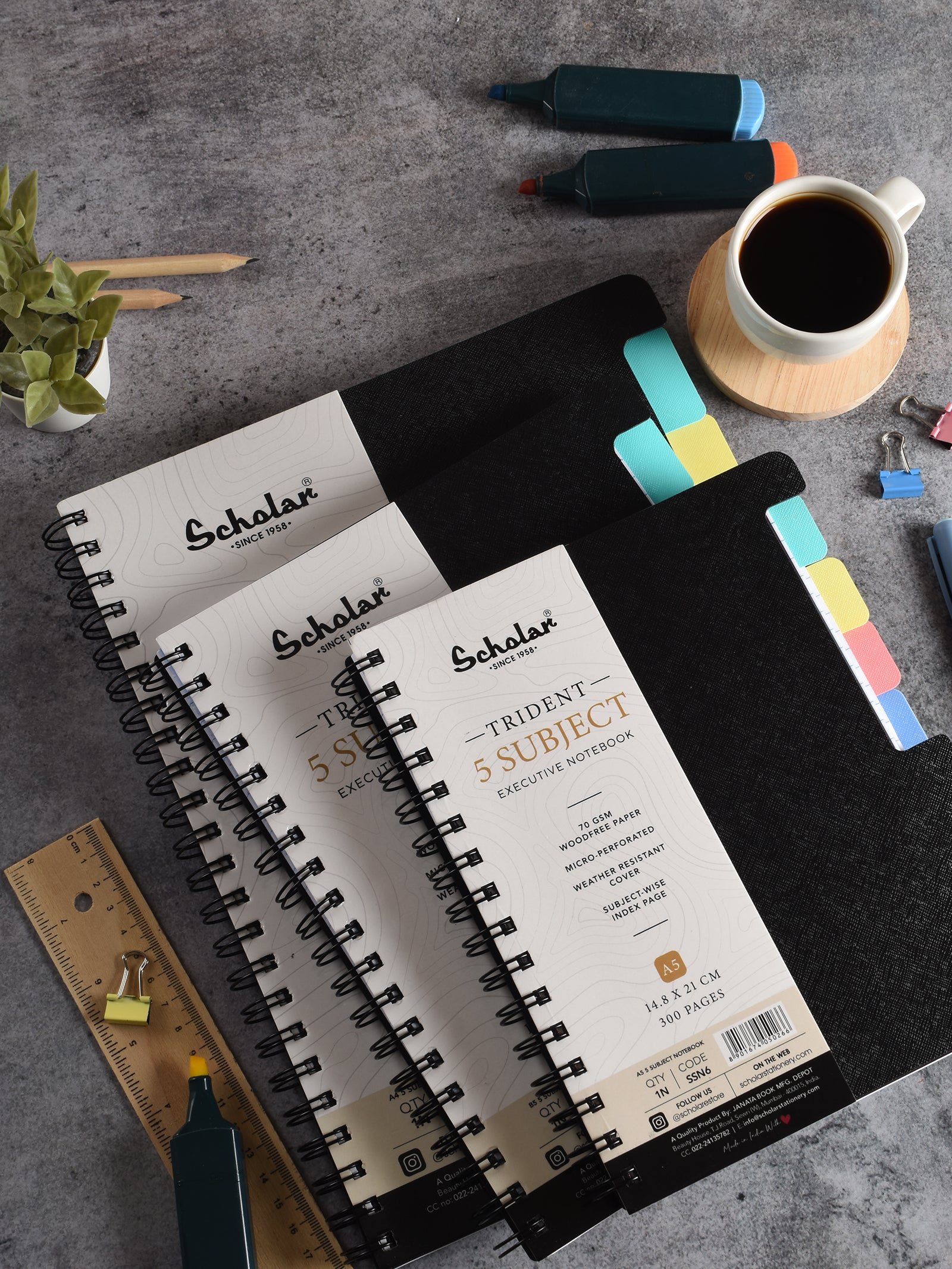 Scholar Trident Five Subject Notebook (SSN)