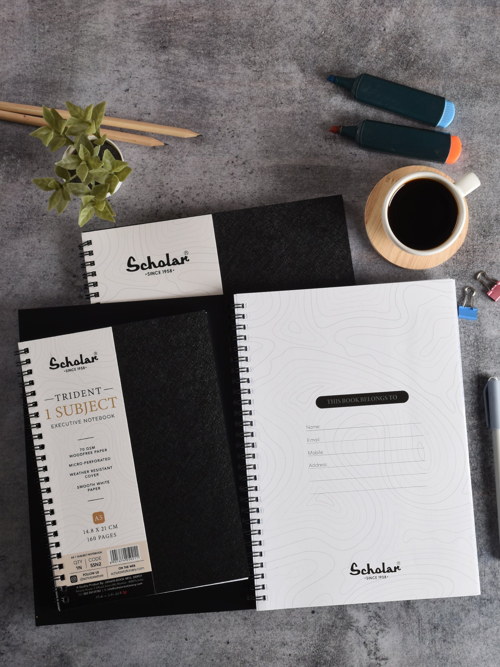 Scholar Trident One Subject Notebook (SSN)