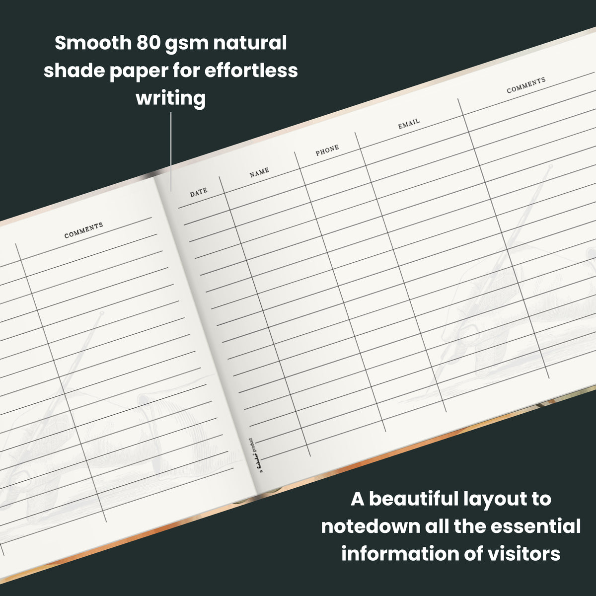 Visitor's Book - Metallic (192 Pages) (VB6)