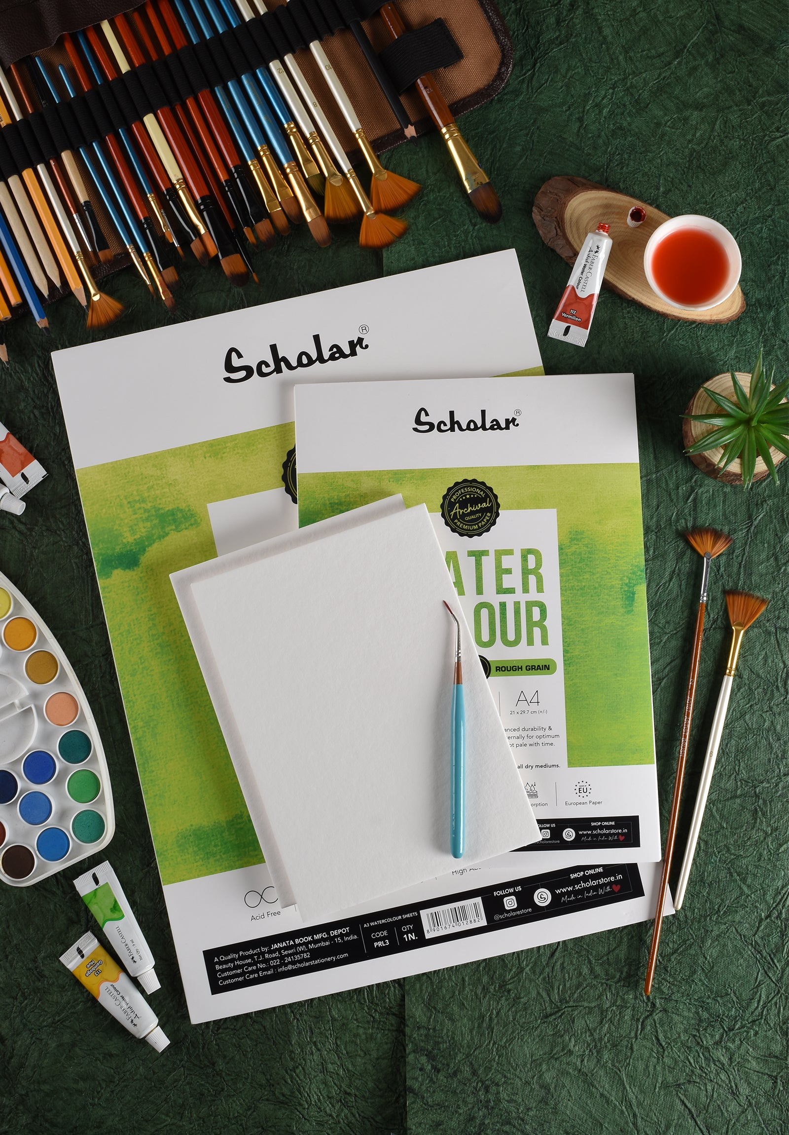 300 Gsm Watercolour Paper - 100% Cotton Loose Sheets (Rough) (PRL1)