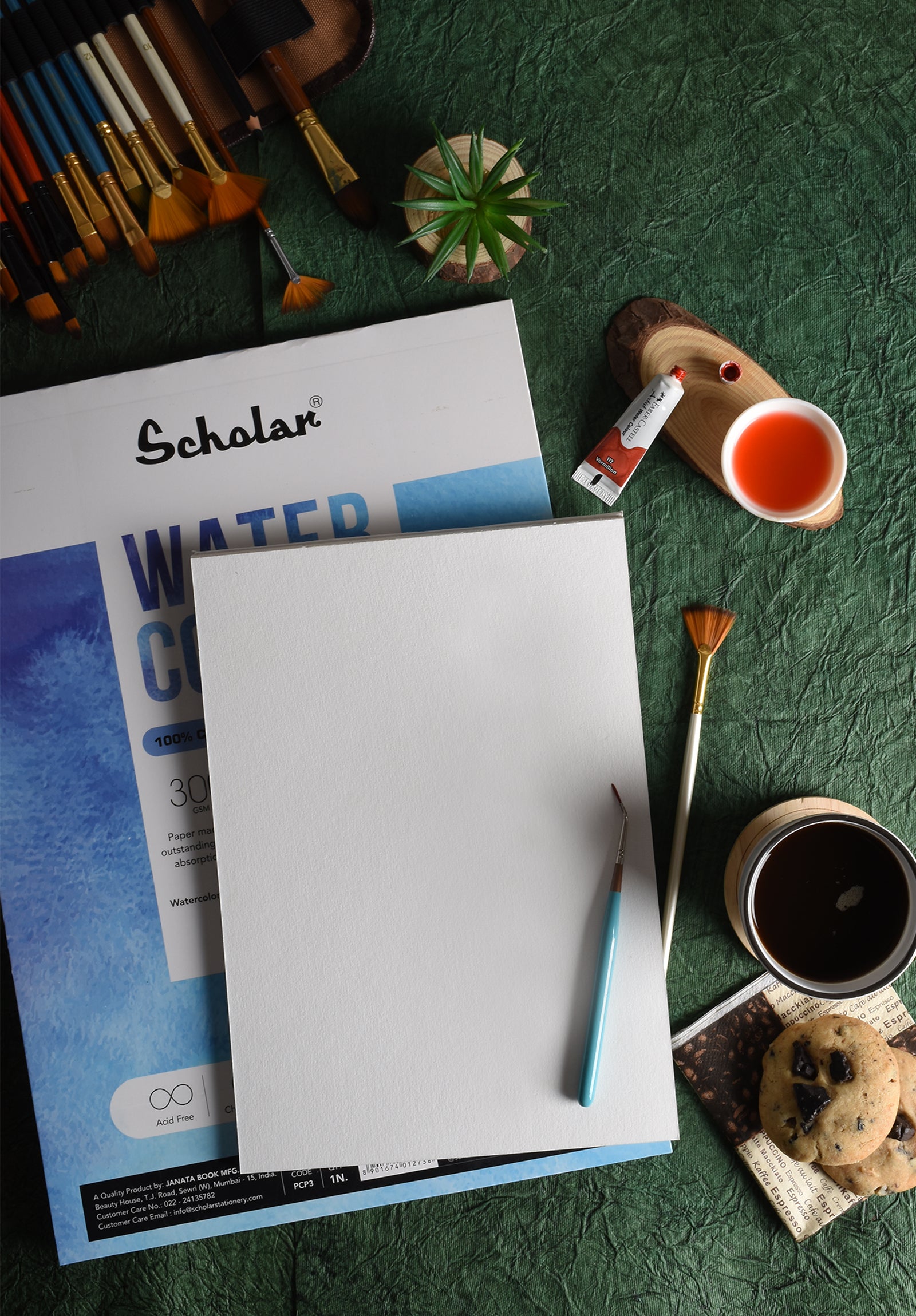 300 Gsm Watercolour Paper Pad - 100% Cotton (Cold Pressed) (12 Sheets) (PCP)