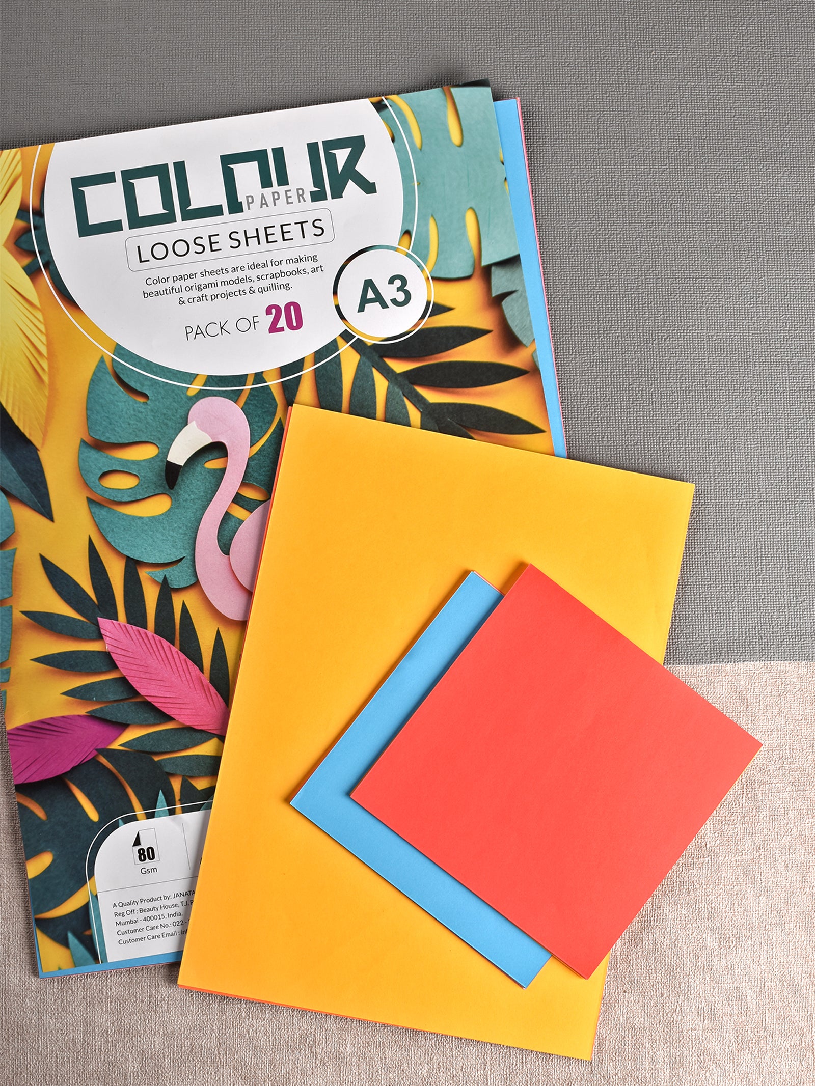 80 Gsm Colour Paper Loose Sheets - 10 Shades (CPL)
